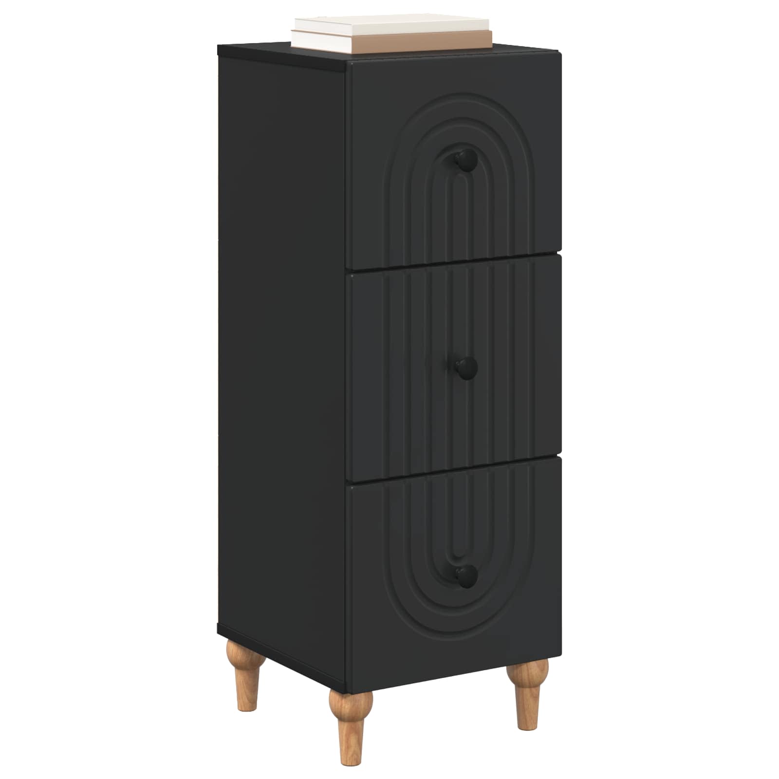 Ormar s ladicama Crna 33 x 34,5 x 90 cm Konstruirano drvo