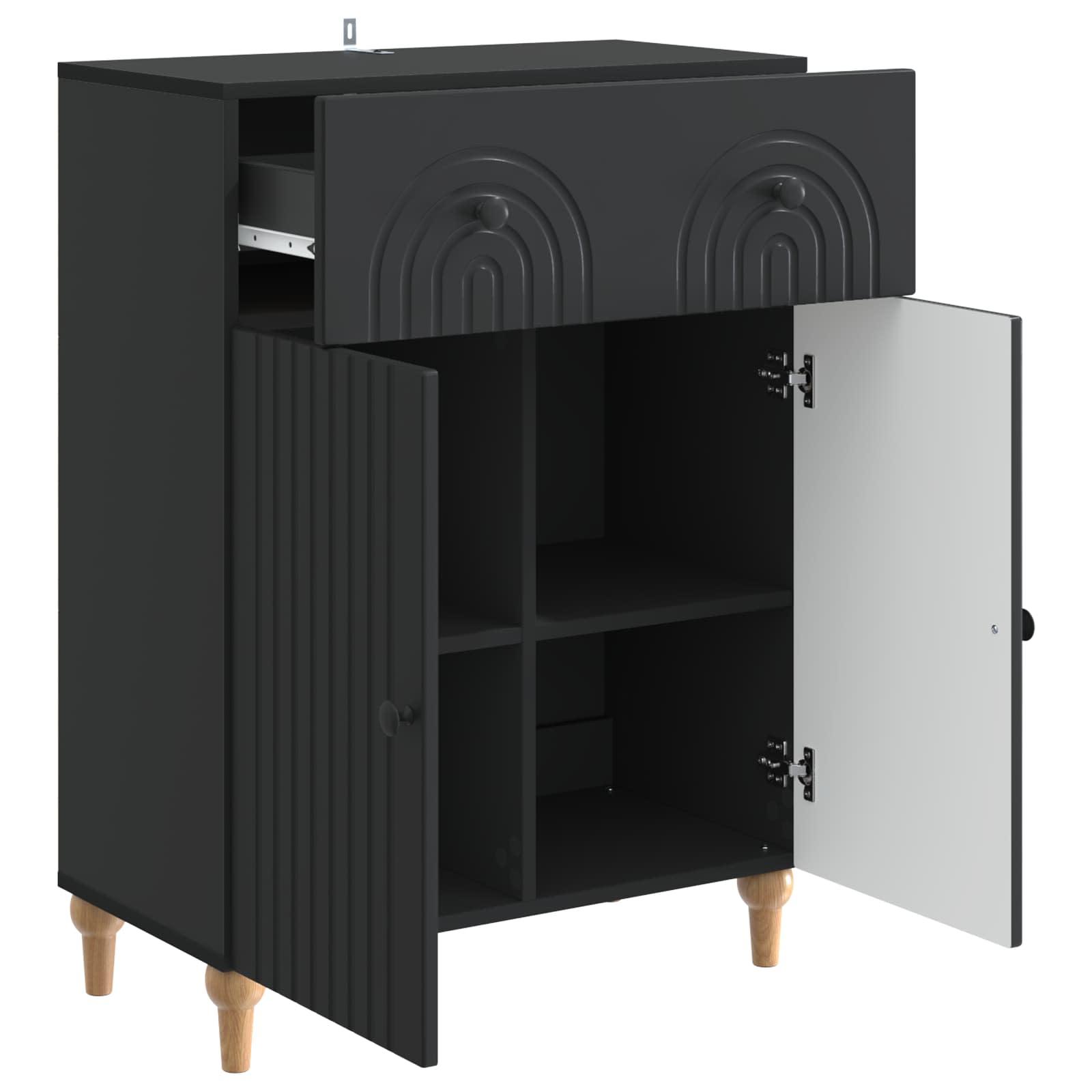 Kreveta s ladicama Crna 66 x 34,5 x 90 cm Konstruirano drvo