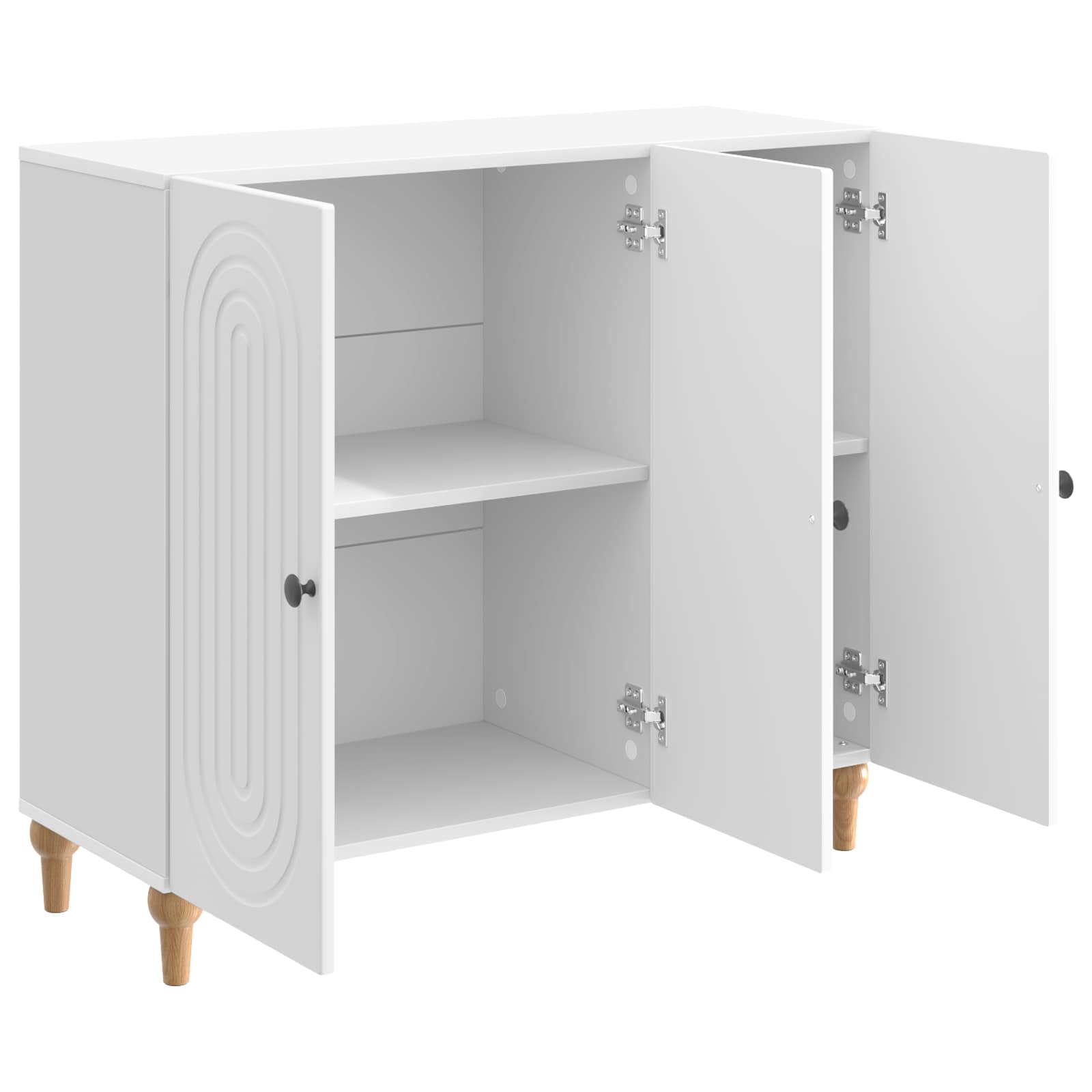 Kreveta Bijela visokog sjaja 89 x 34,5 x 80 cm