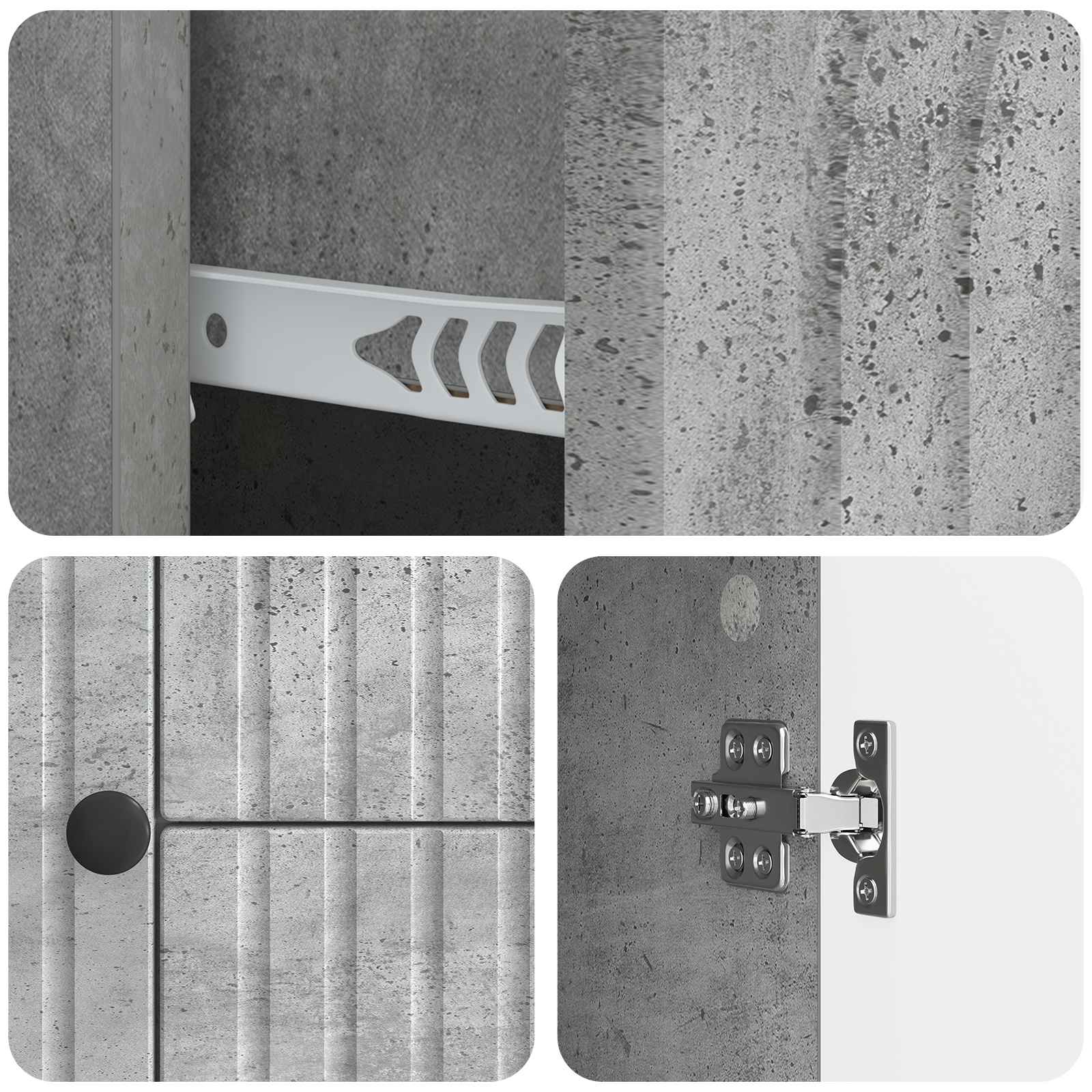 TV ormar Betonska siva 89 x 34,5 x 60 cm Konstruirano drvo