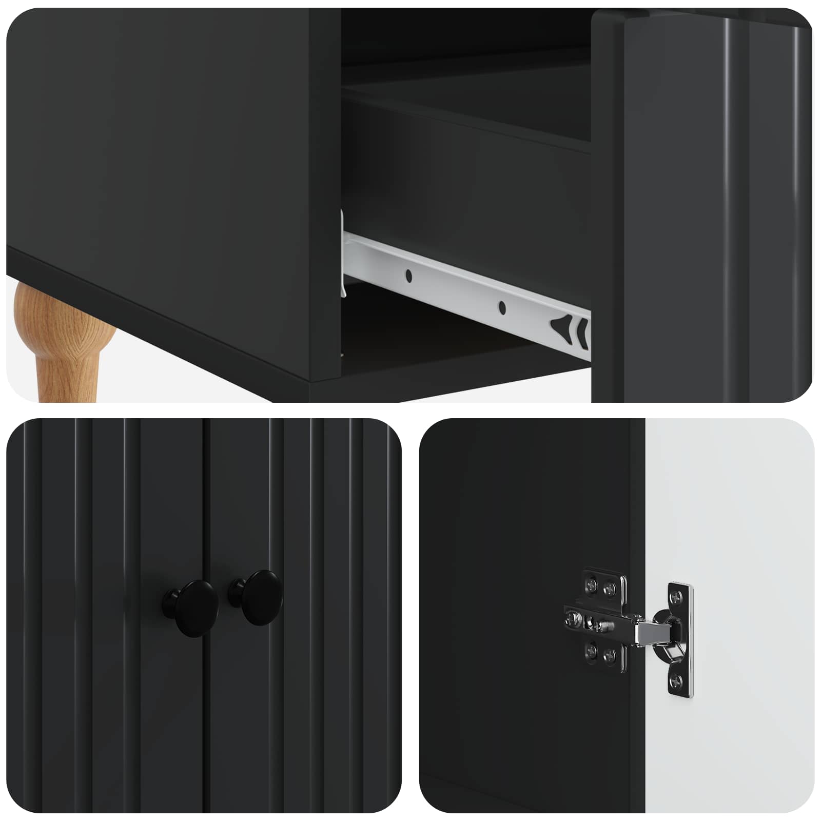 Kreveta s ladicama Crna 66 x 34,5 x 95 cm Konstruirano drvo