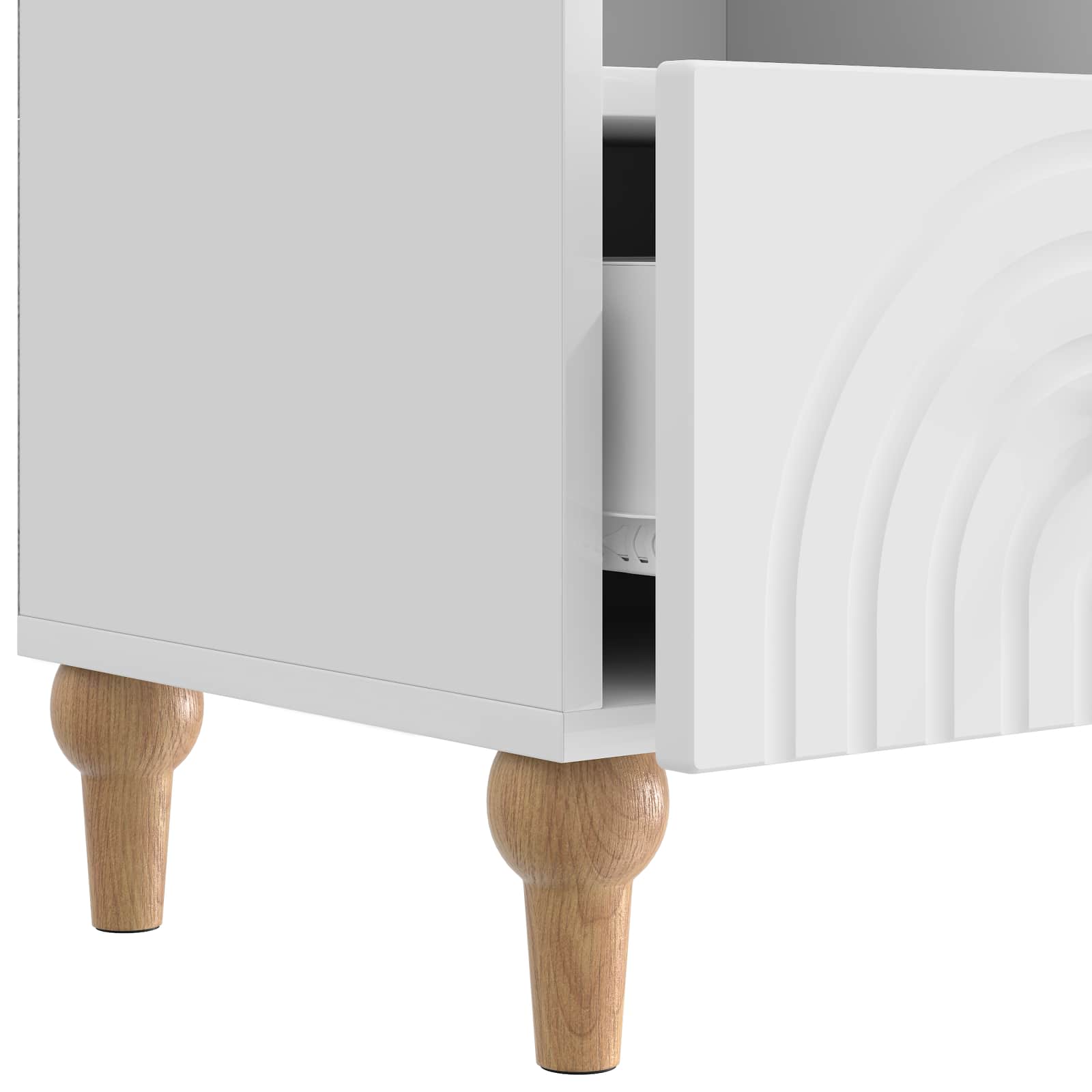 TV ormar Visoki Sjaj Bijeli 102 x 34,5 x 50 cm