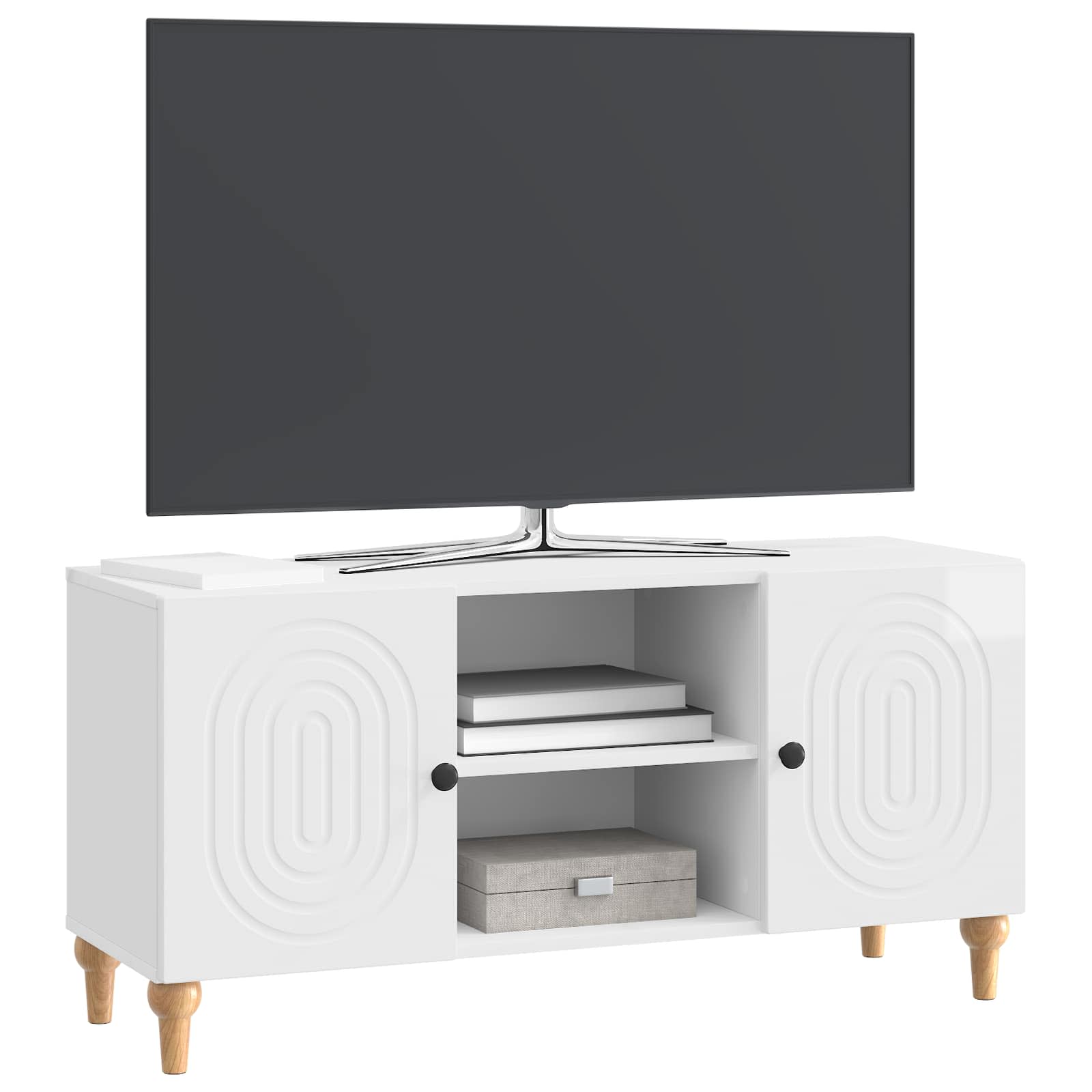 TV ormar Bijela visokog sjaja 102 x 34,5 x 50 cm