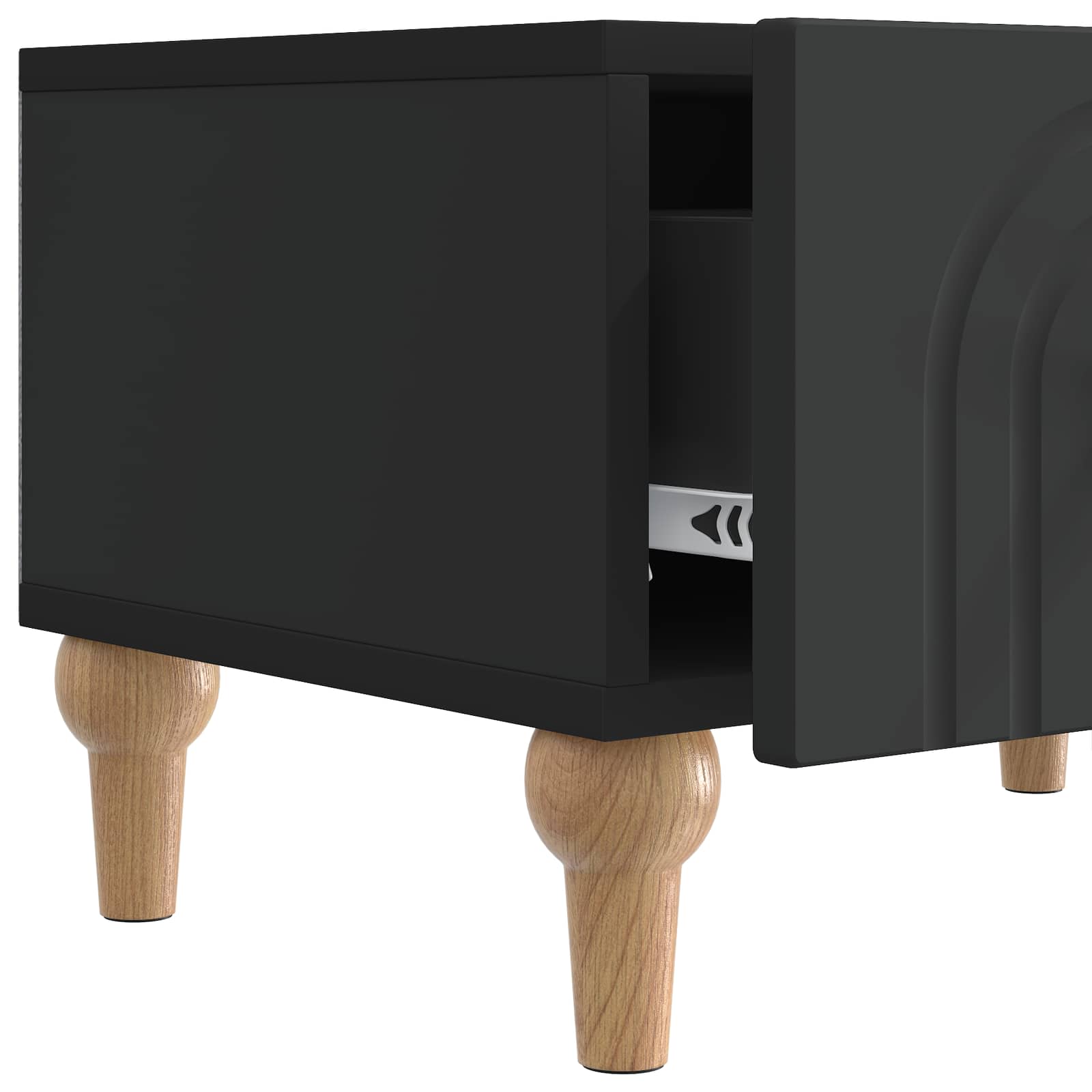 TV ormar s ladicama Crna 147 x 34,5 x 30 cm Konstruirano drvo