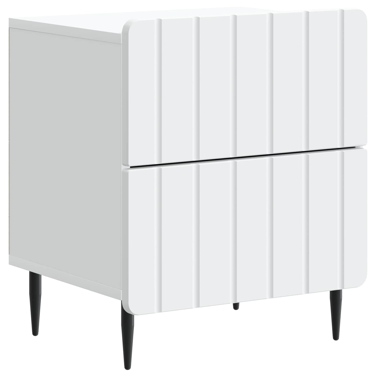 Noćni ormar 2 pcs Bijela 43 x 34,5 x 49,5 cm Konstruirano drvo