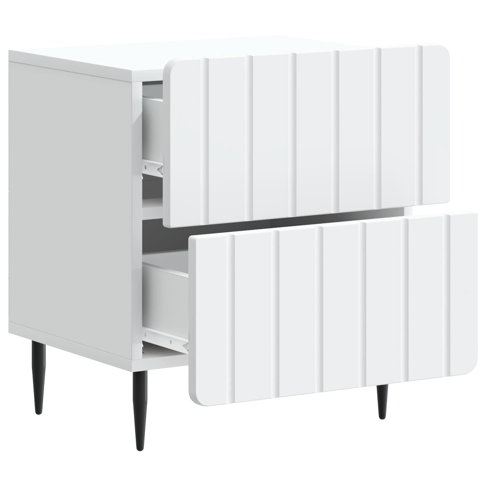 Noćni ormar 2 pcs Bijela 43 x 34,5 x 49,5 cm Konstruirano drvo
