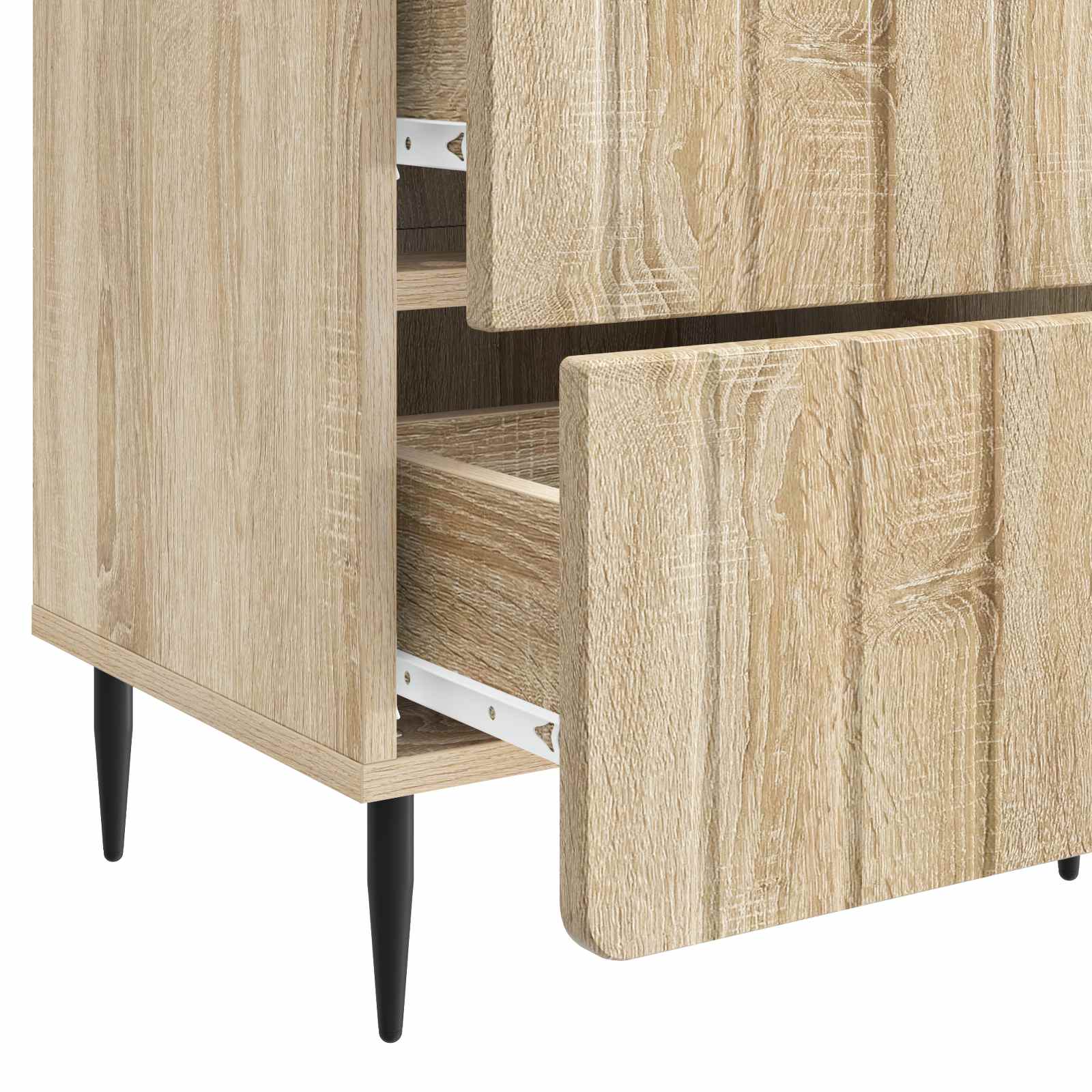 Noćni ormar s ladicama 2 pcs Hrast sonoma 43 x 34,5 x 49,5 cm