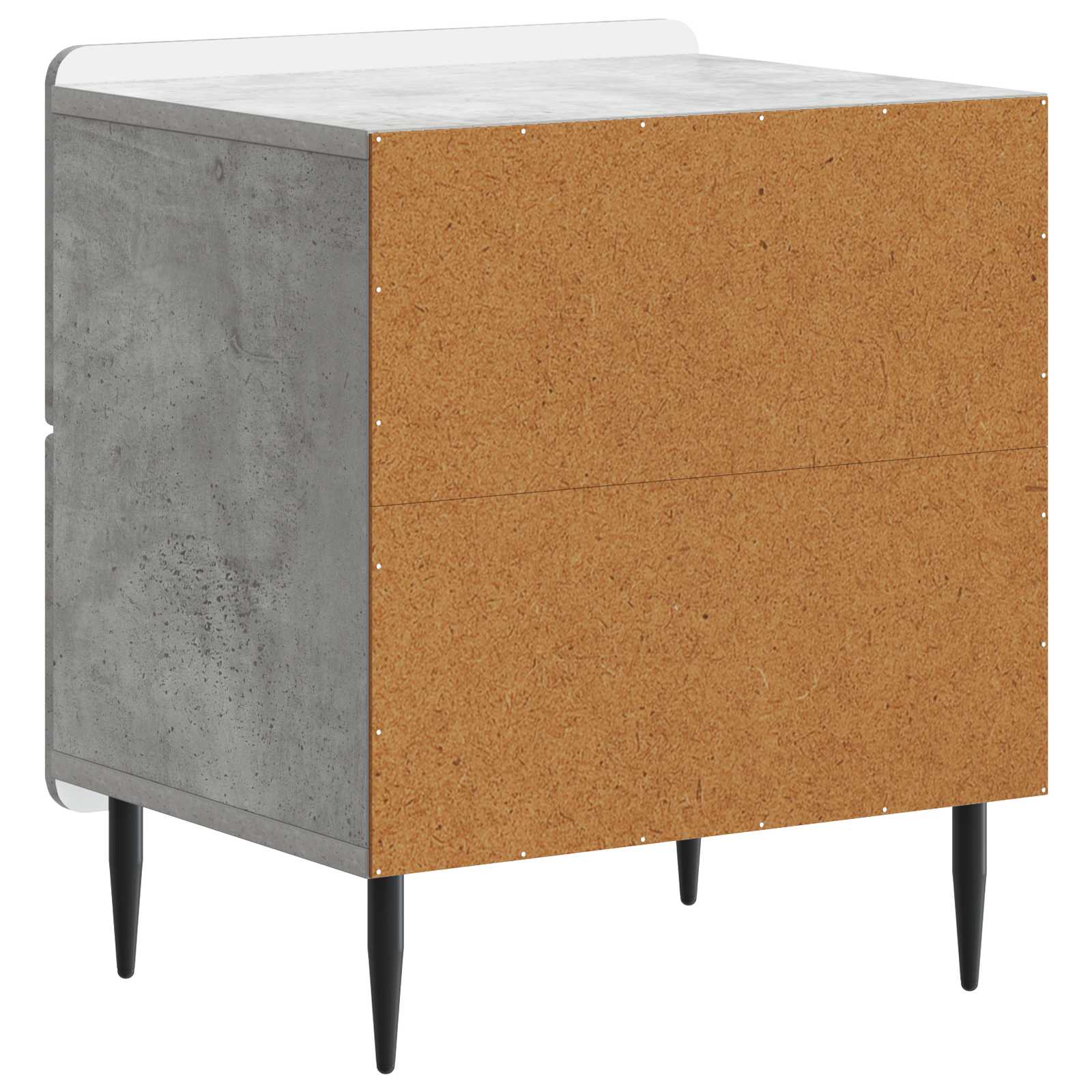 Noćni ormar s ladicama 2 pcs Betonska siva 43 x 34,5 x 49,5 cm