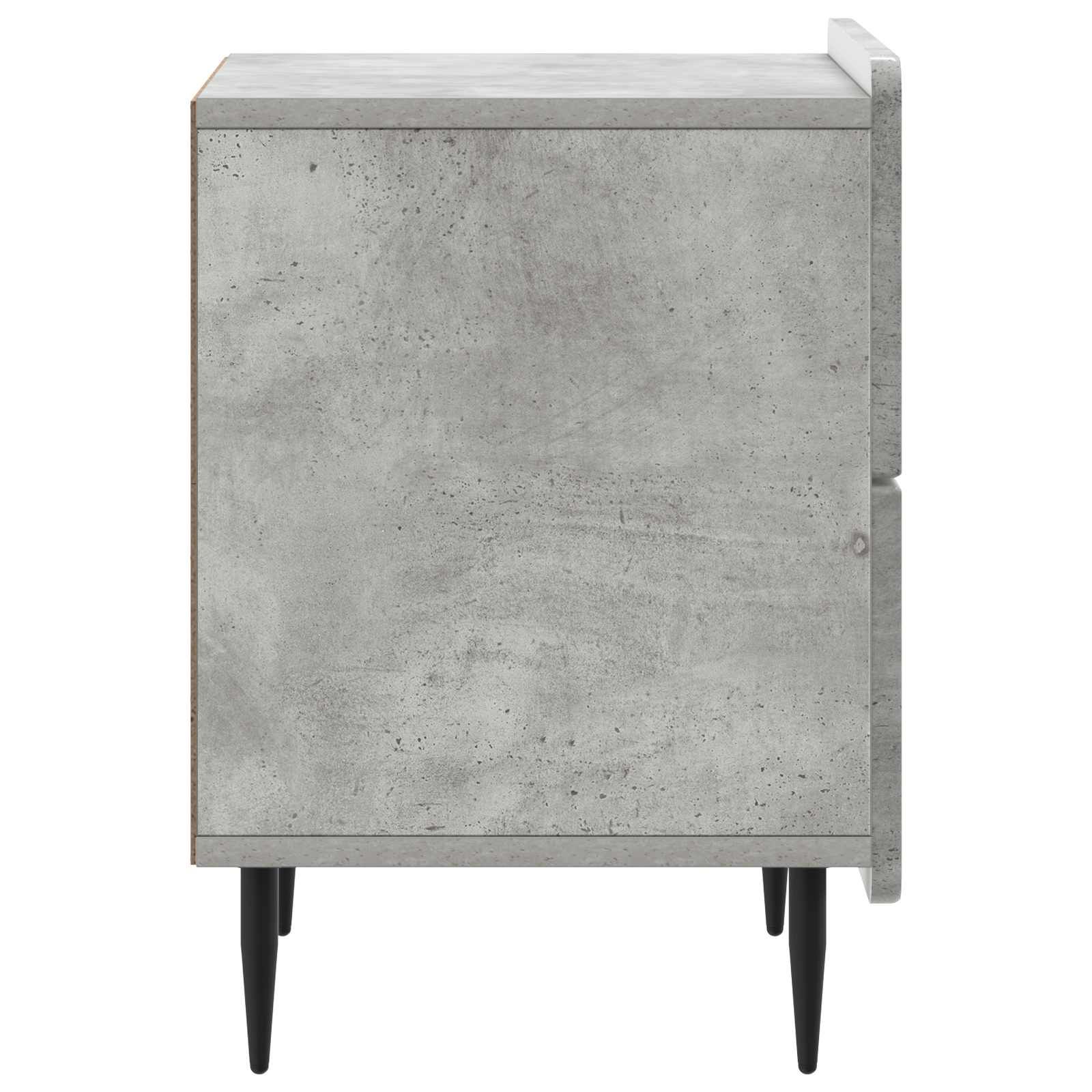 Noćni ormar s ladicama 2 pcs Betonska siva 43 x 34,5 x 49,5 cm