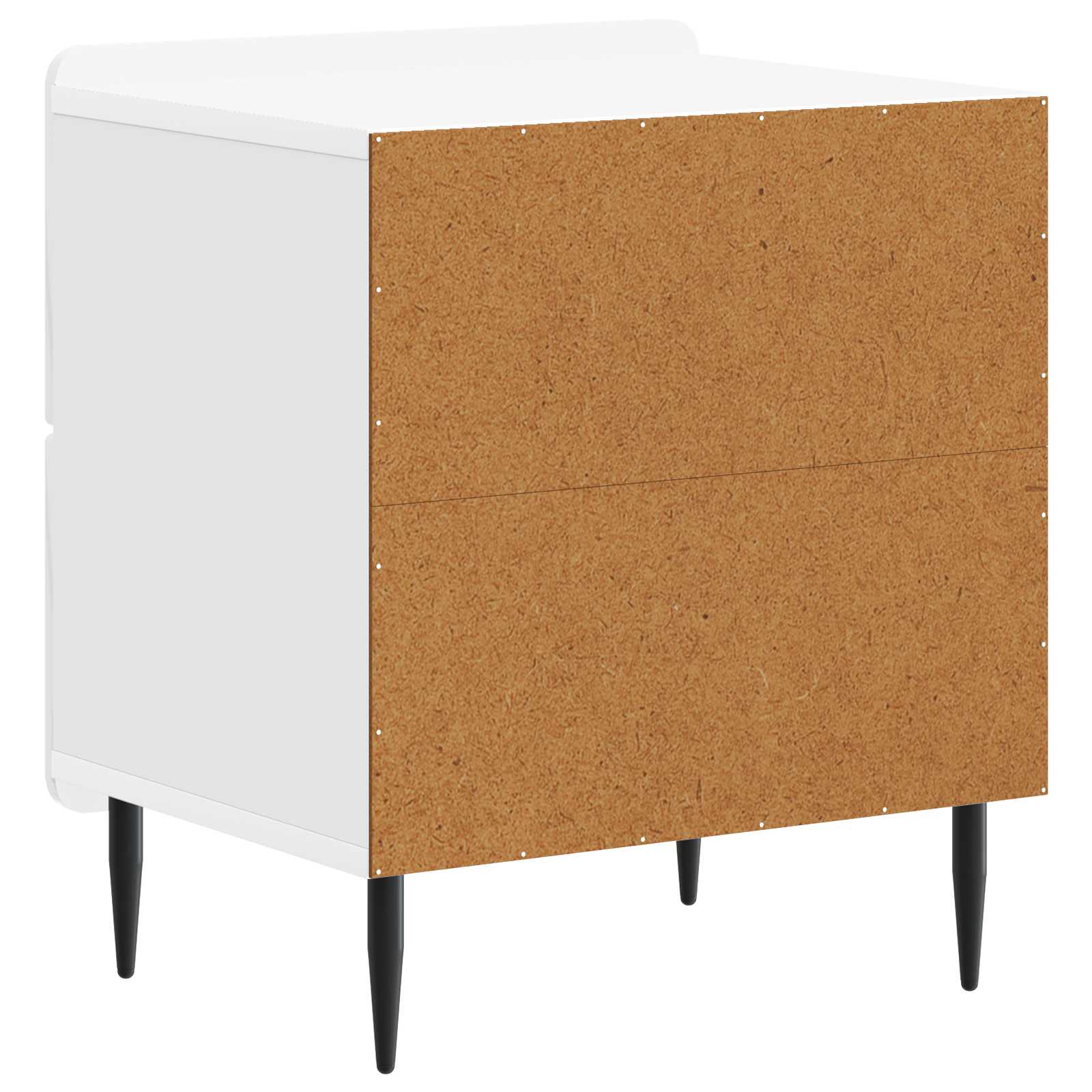 Noćni ormar s ladicama Bijela visokog sjaja 43 x 34,5 x 49,5 cm
