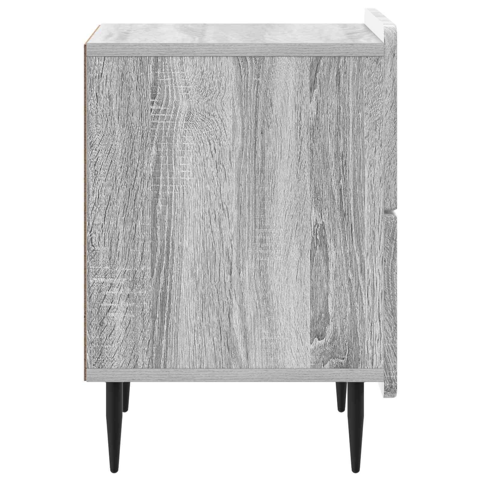 Noćni ormar s ladicama 2 pcs Siva sonoma 43 x 34,5 x 49,5 cm