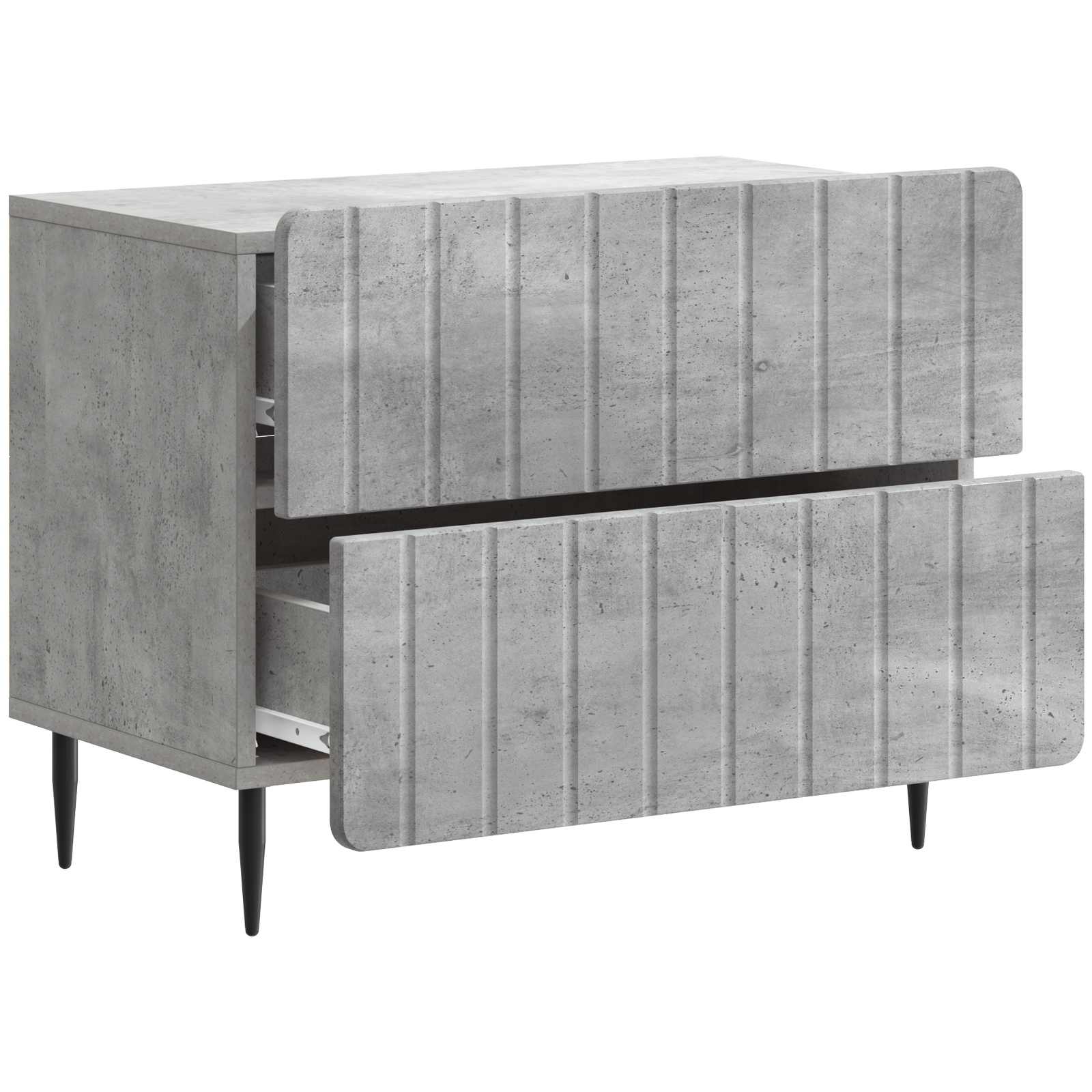 Noćni ormar Betonska siva 62 x 34,5 x 49,5 cm Konstruirano drvo