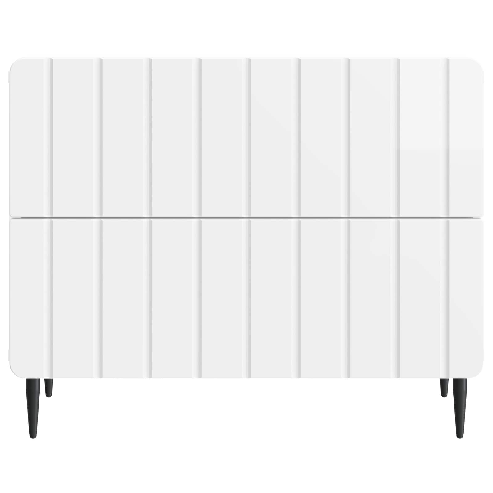 Noćni ormar s ladicama Bijela visokog sjaja 62 x 34,5 x 49,5 cm