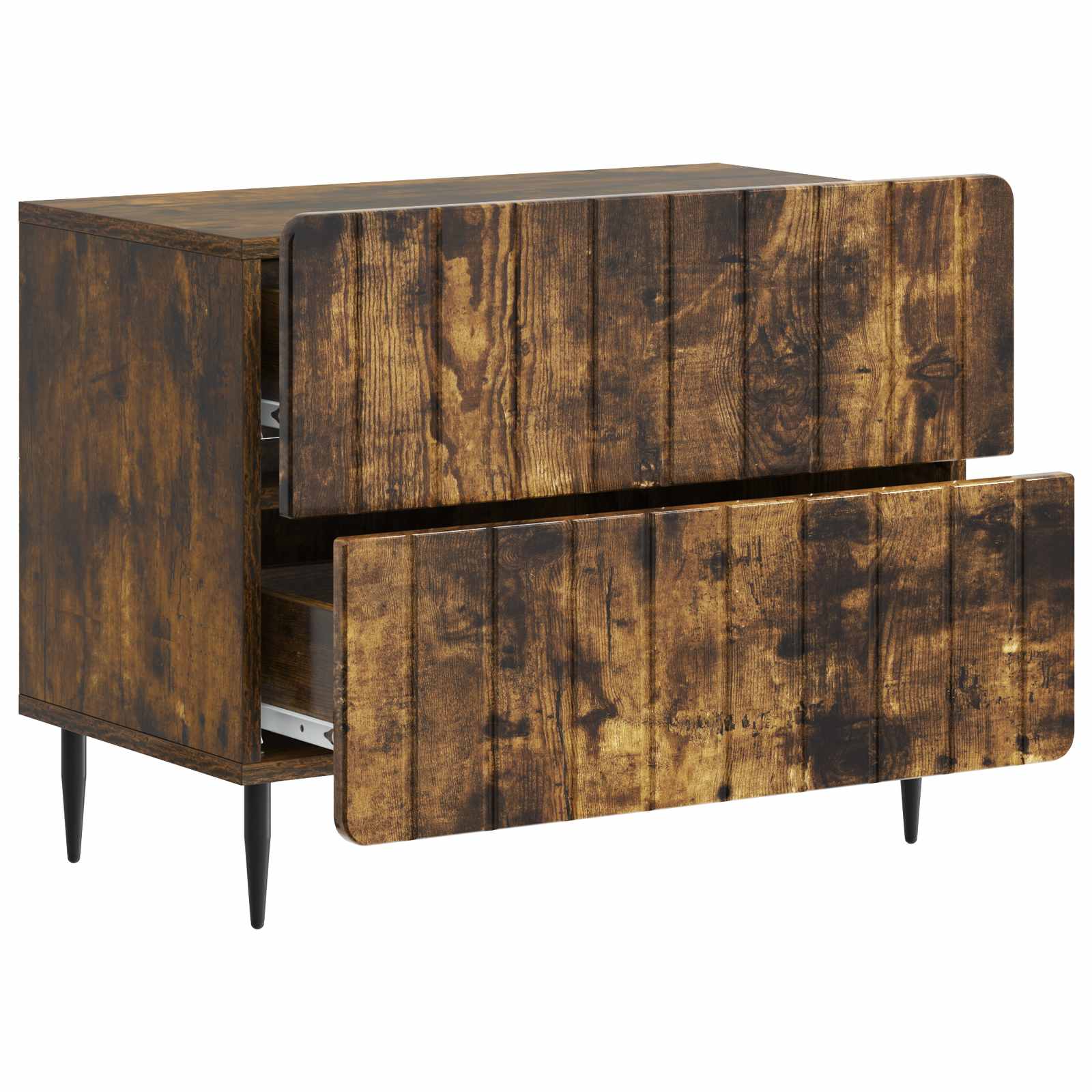 Noćni ormar s ladicama Dimljeni hrast 62 x 34,5 x 49,5 cm
