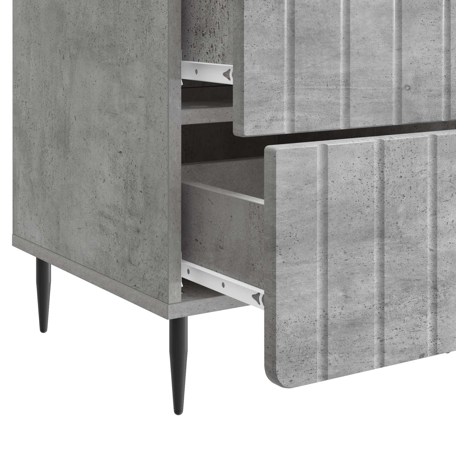 Noćni ormar Betonska siva 43x 41 x 68 cm Konstruirano drvo