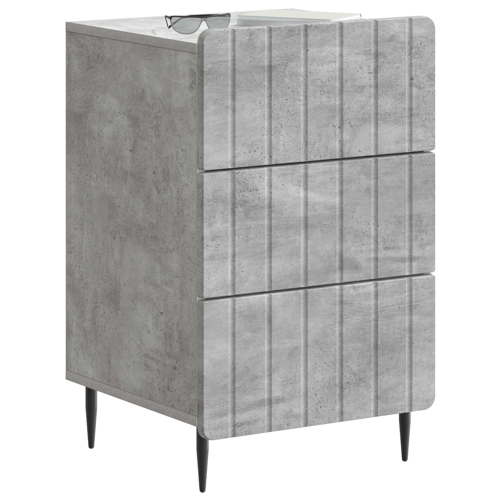 Noćni ormar Betonska siva 43x 41 x 68 cm Konstruirano drvo