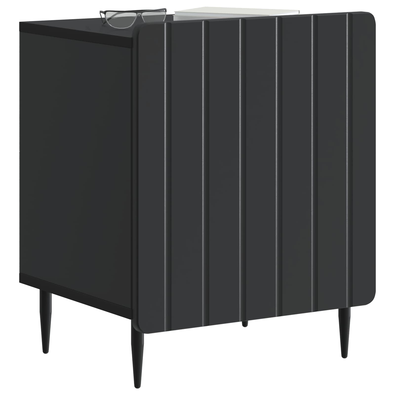 Noćni ormar 2 pcs Crna 43 x 34,5 x 52 cm Konstruirano drvo