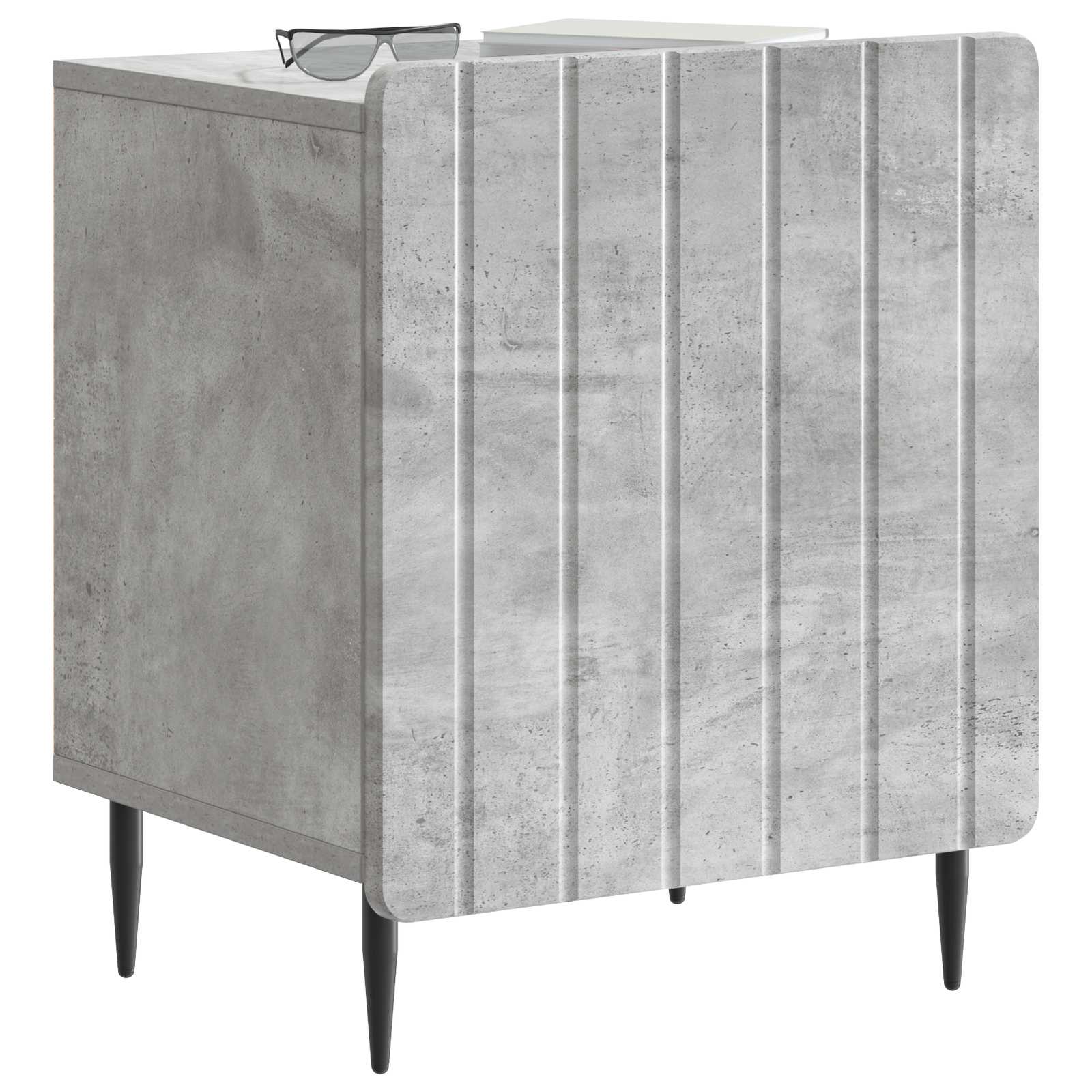 Noćni ormar Betonska siva 43 x 34,5 x 52 cm Konstruirano drvo