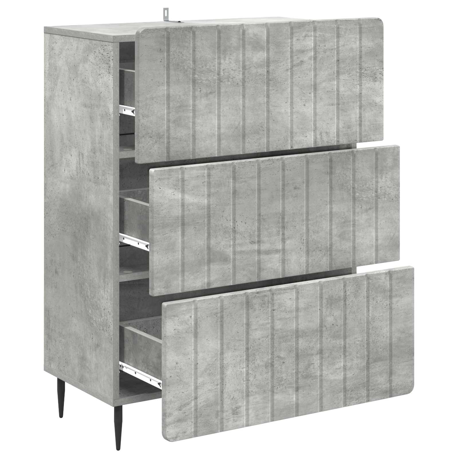 Ormar s ladicama Betonska siva 66 x 34,5 x 92 cm
