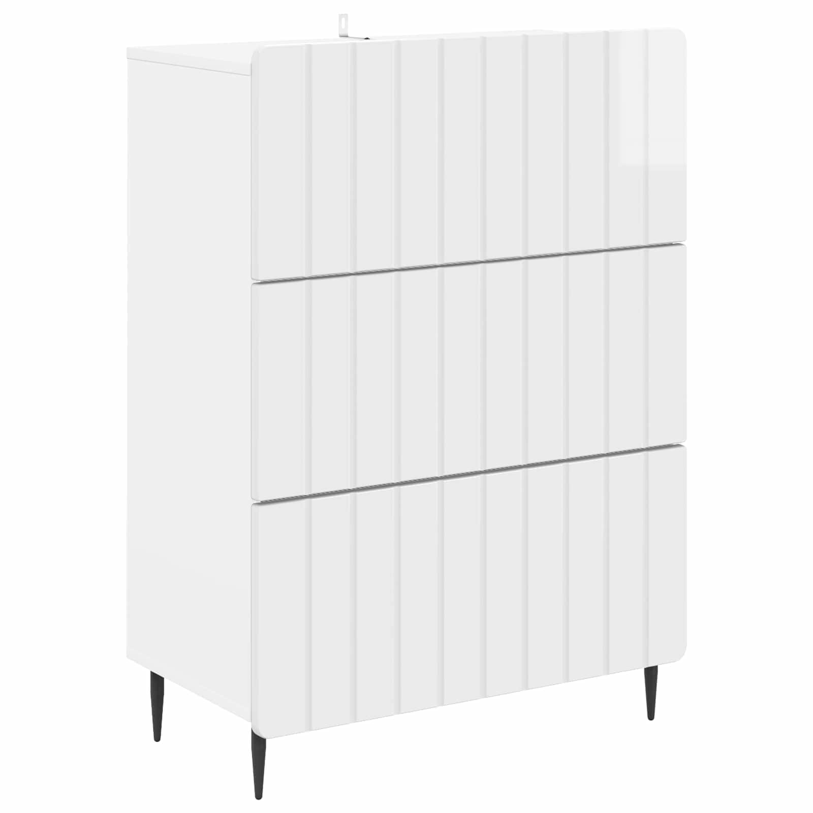 Ormar s ladicama Bijela visokog sjaja 66 x 34,5 x 92 cm