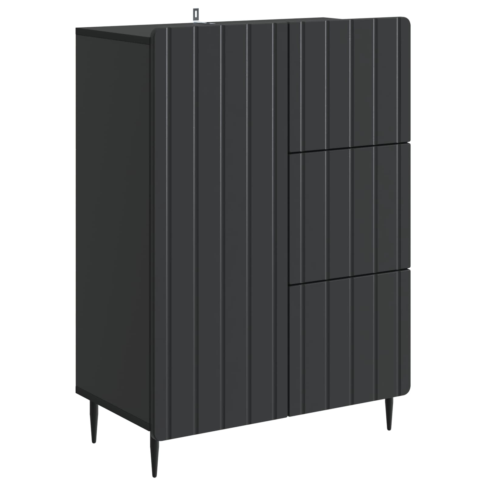 Kreveta s ladicama Crna 66 x 34,5 x 91,5 cm Konstruirano drvo