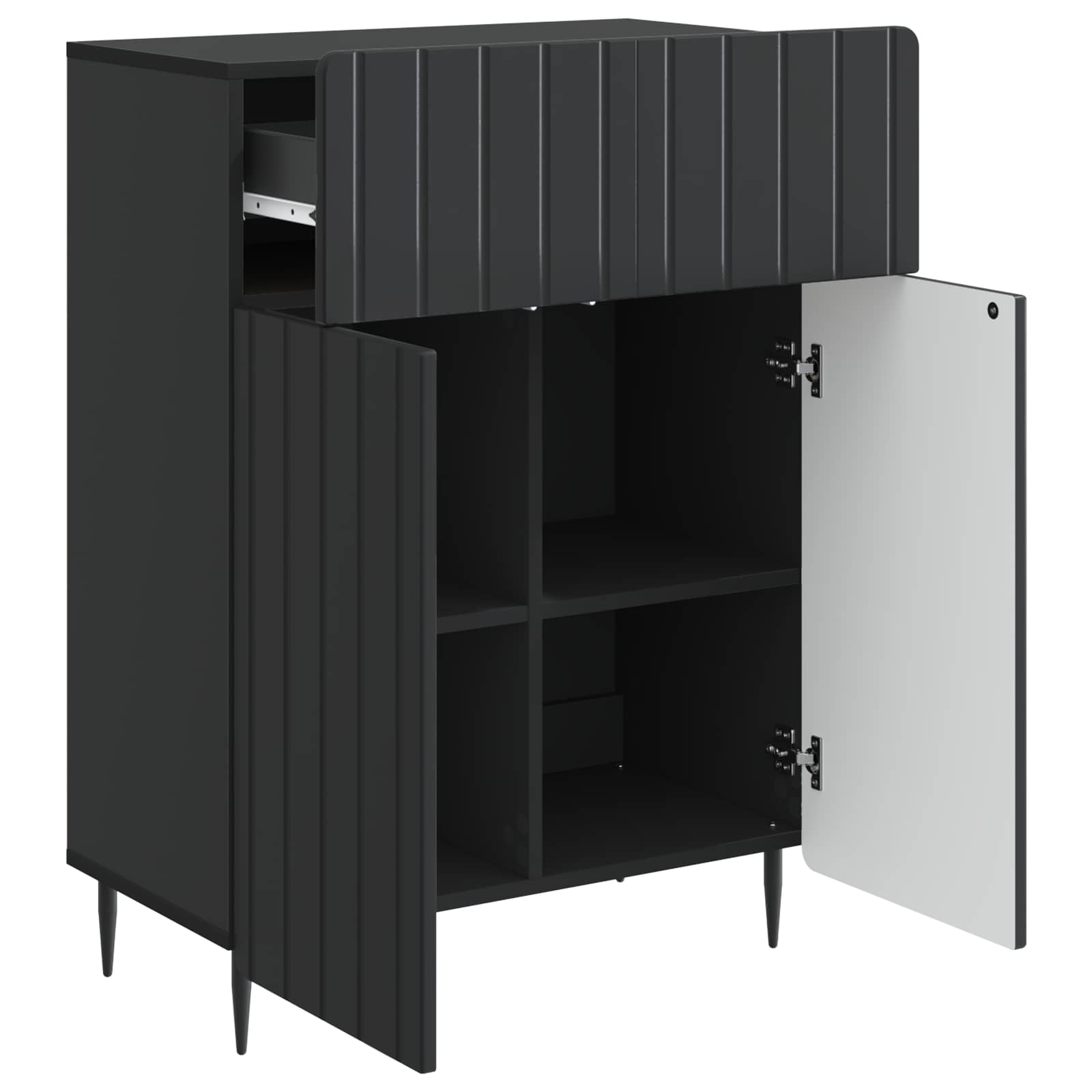 Kreveta s ladicama Crna 66 x 34,5 x 92 cm Konstruirano drvo