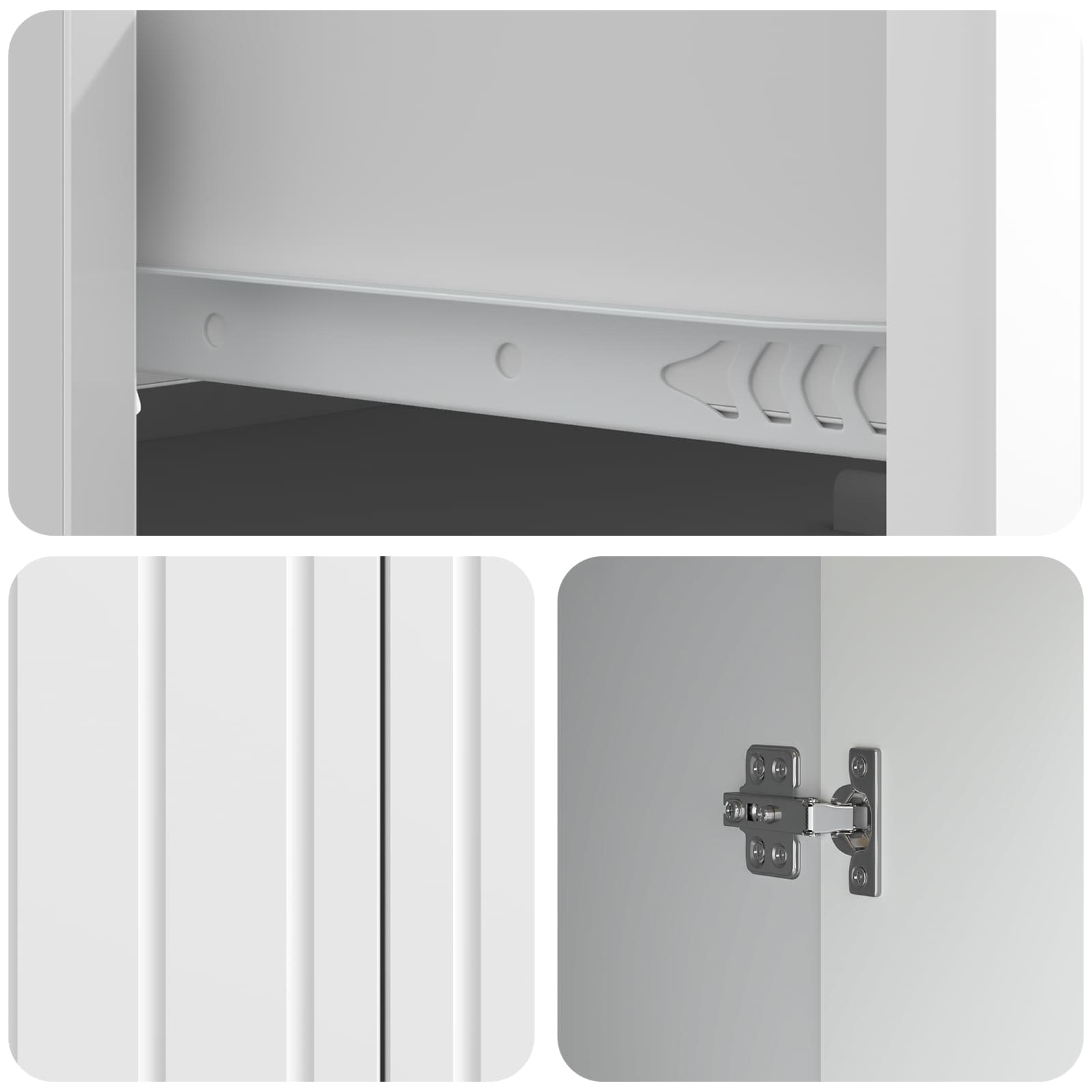 Kreveta s ladicama Bijela visokog sjaja 66 x 34,5 x 92 cm