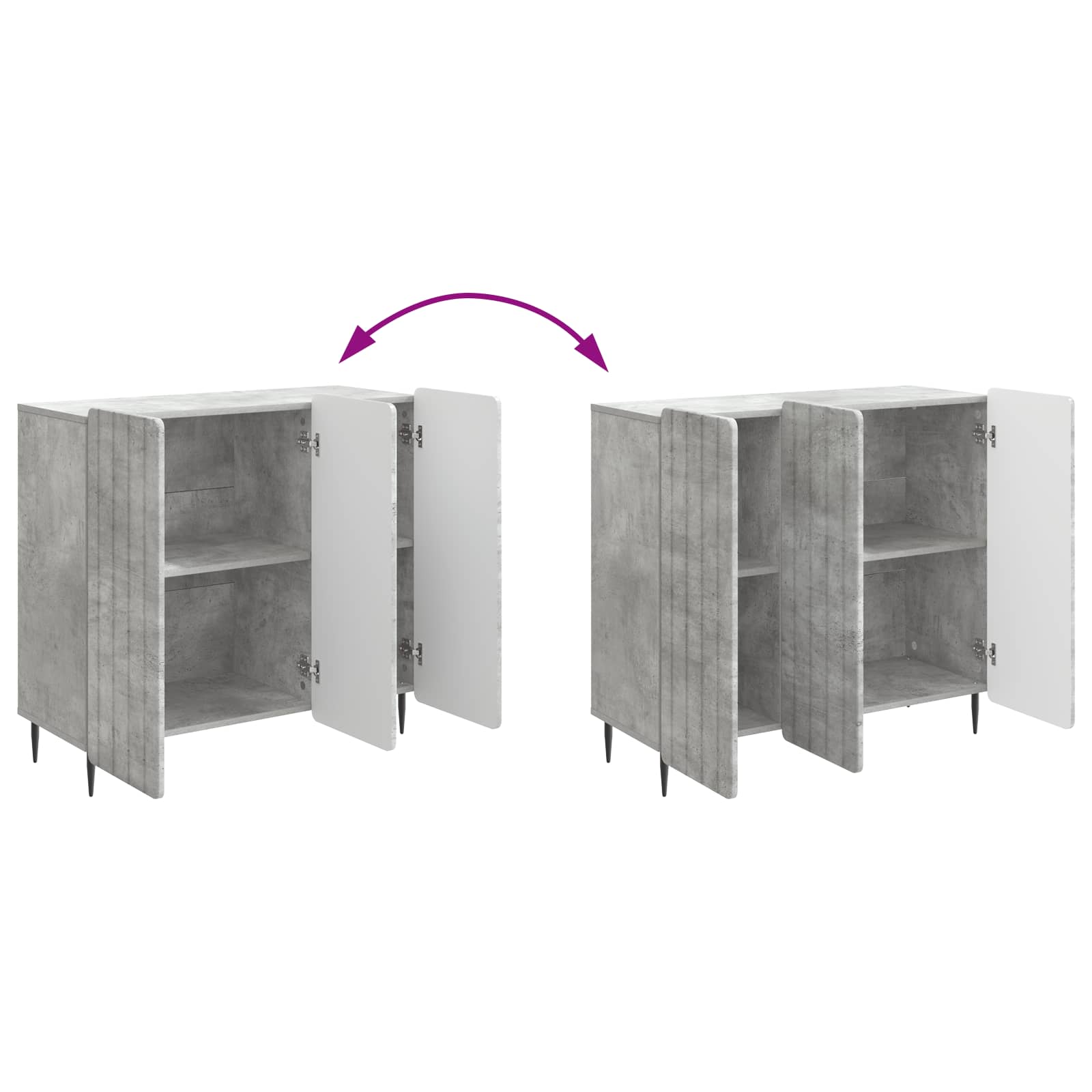 Kreveta Betonska siva 89 x 34,5 x 82 cm Konstruirano drvo