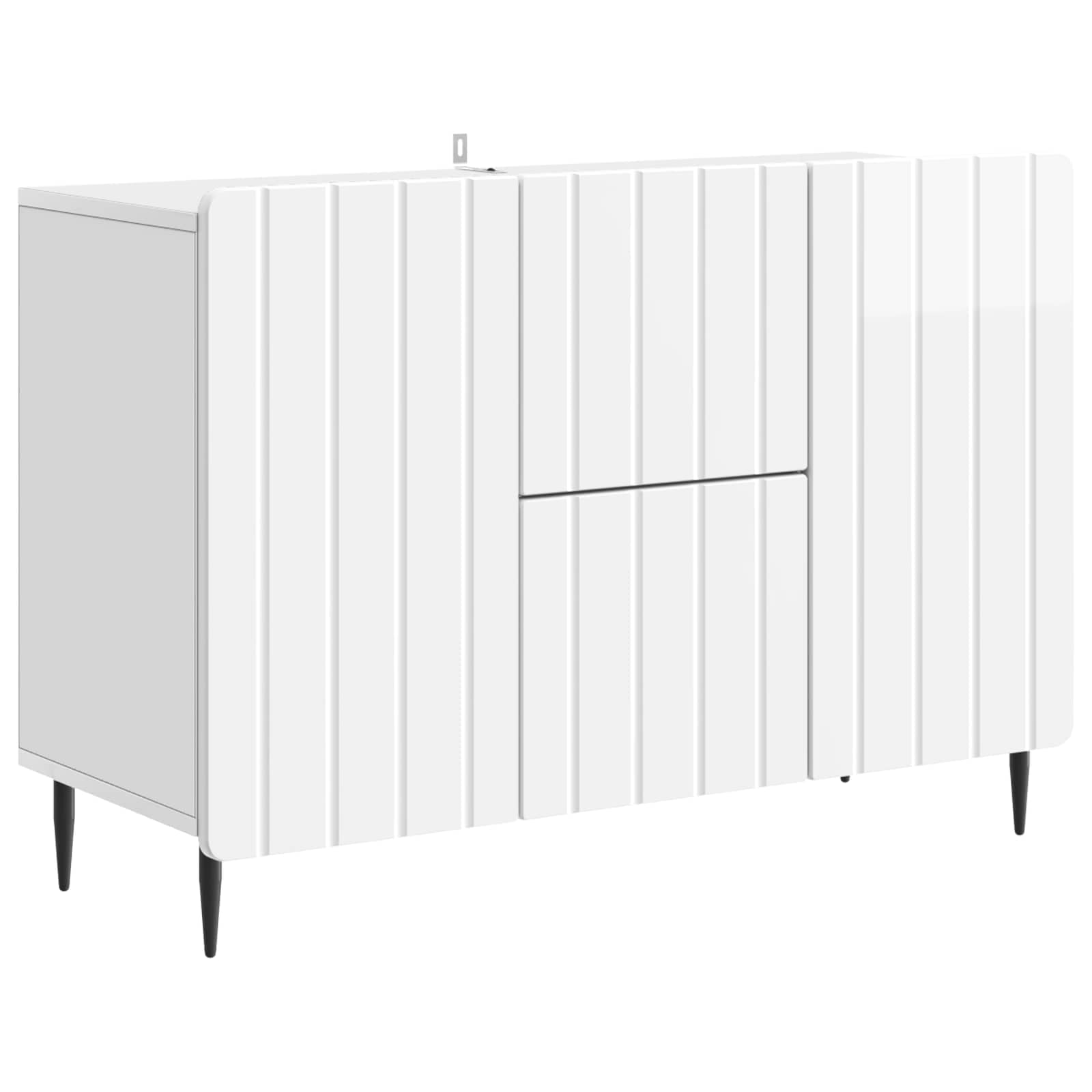 Kreveta s ladicama Bijela visokog sjaja 89 x 34,5 x 62 cm