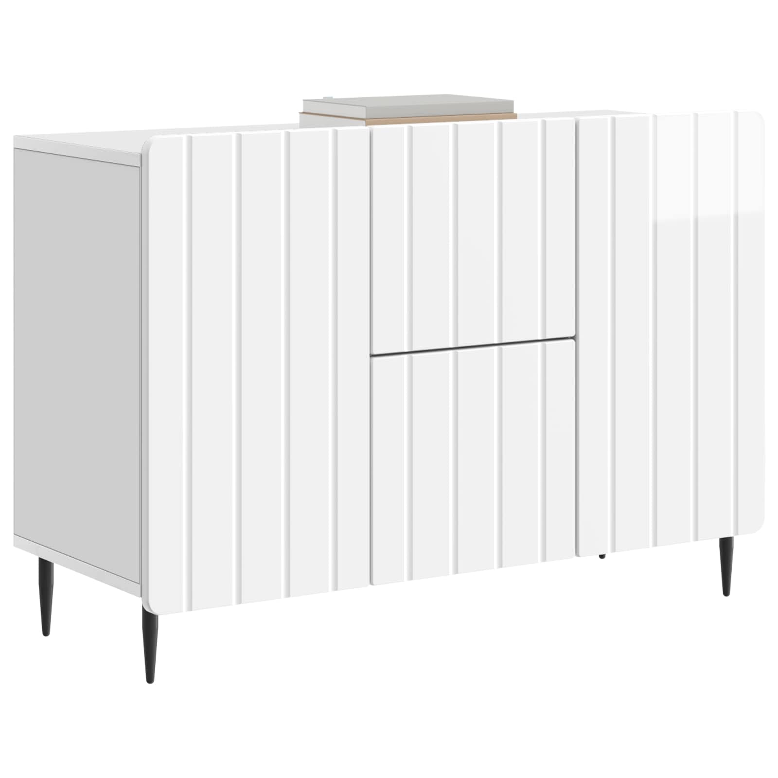 Kreveta s ladicama Bijela visokog sjaja 89 x 34,5 x 62 cm