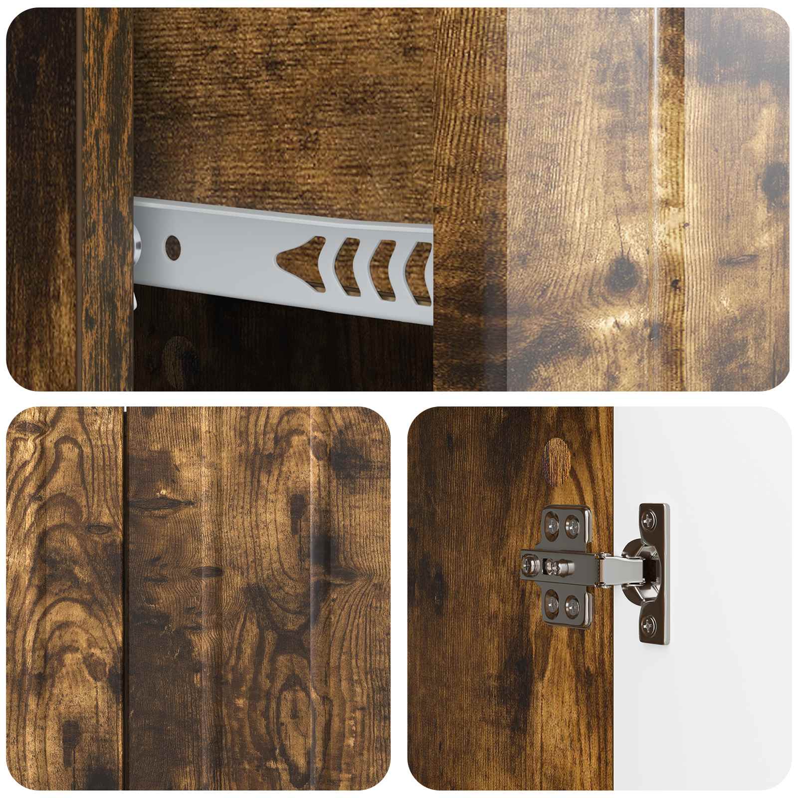 Kreveta Dimljeni hrast 89 x 34,5 x 62 cm Konstruirano drvo