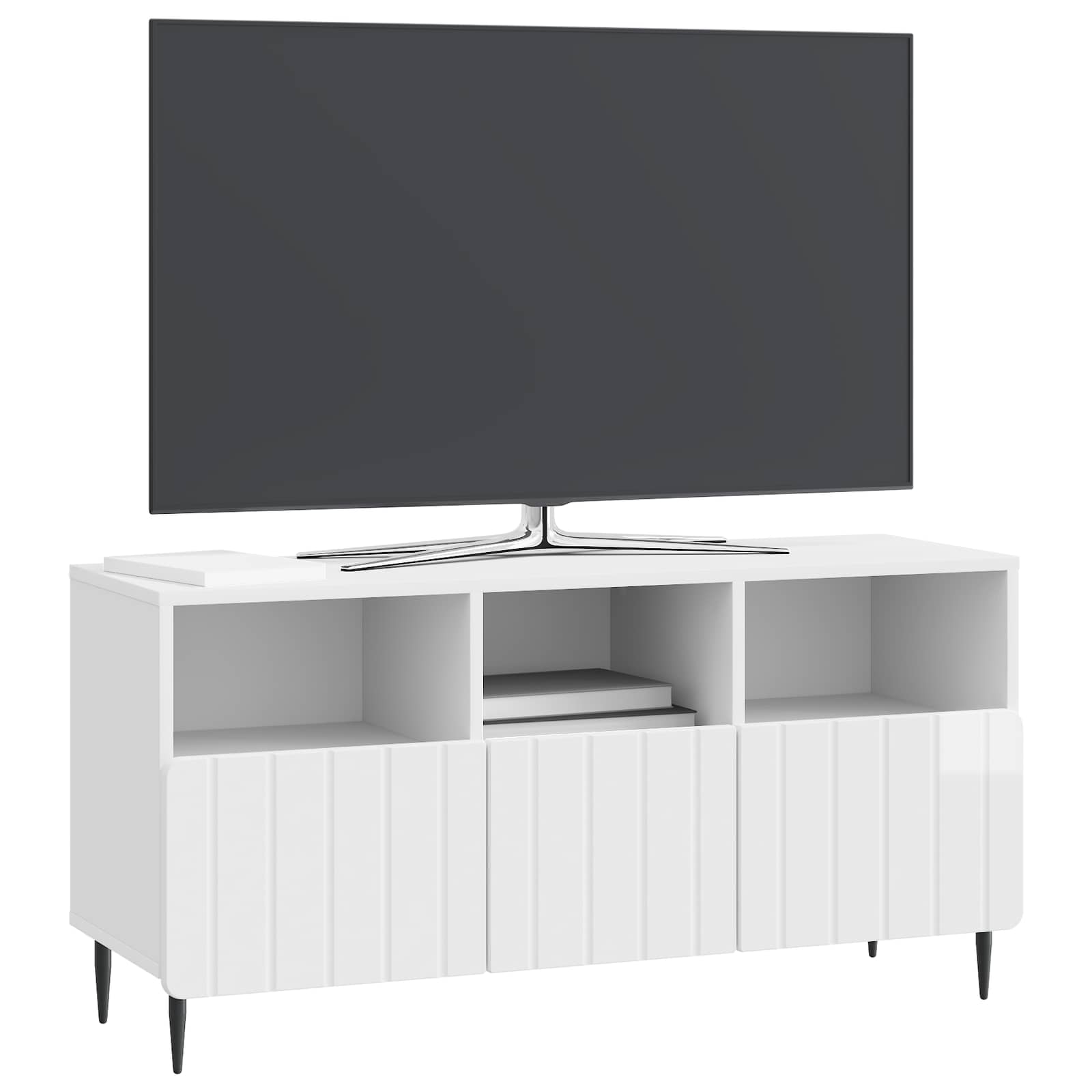 TV ormar s ladicama Bijela visokog sjaja 102 x 34,5 x 50 cm