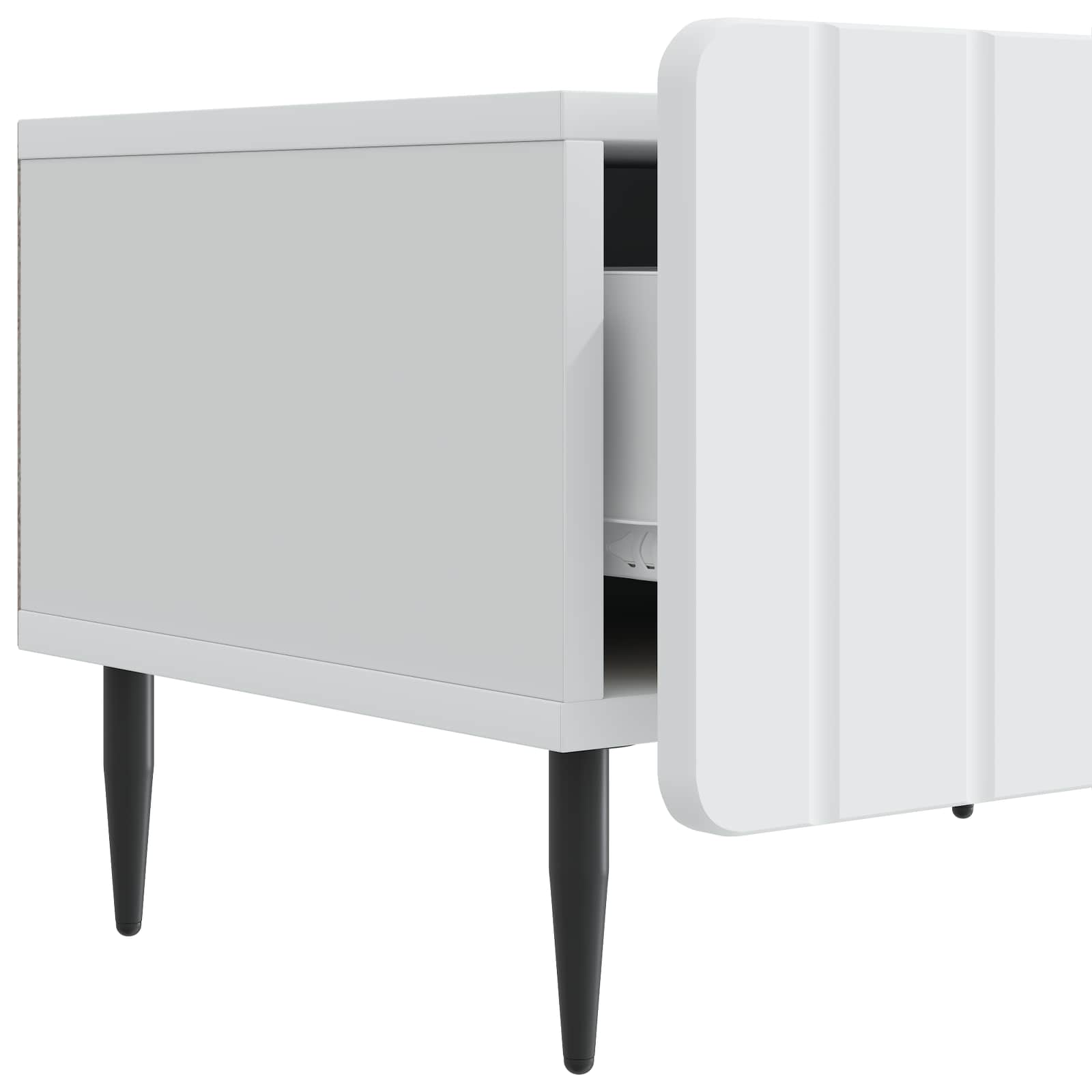 TV ormar s ladicama Bijela 147 x 34,5 x 32 cm Konstruirano drvo