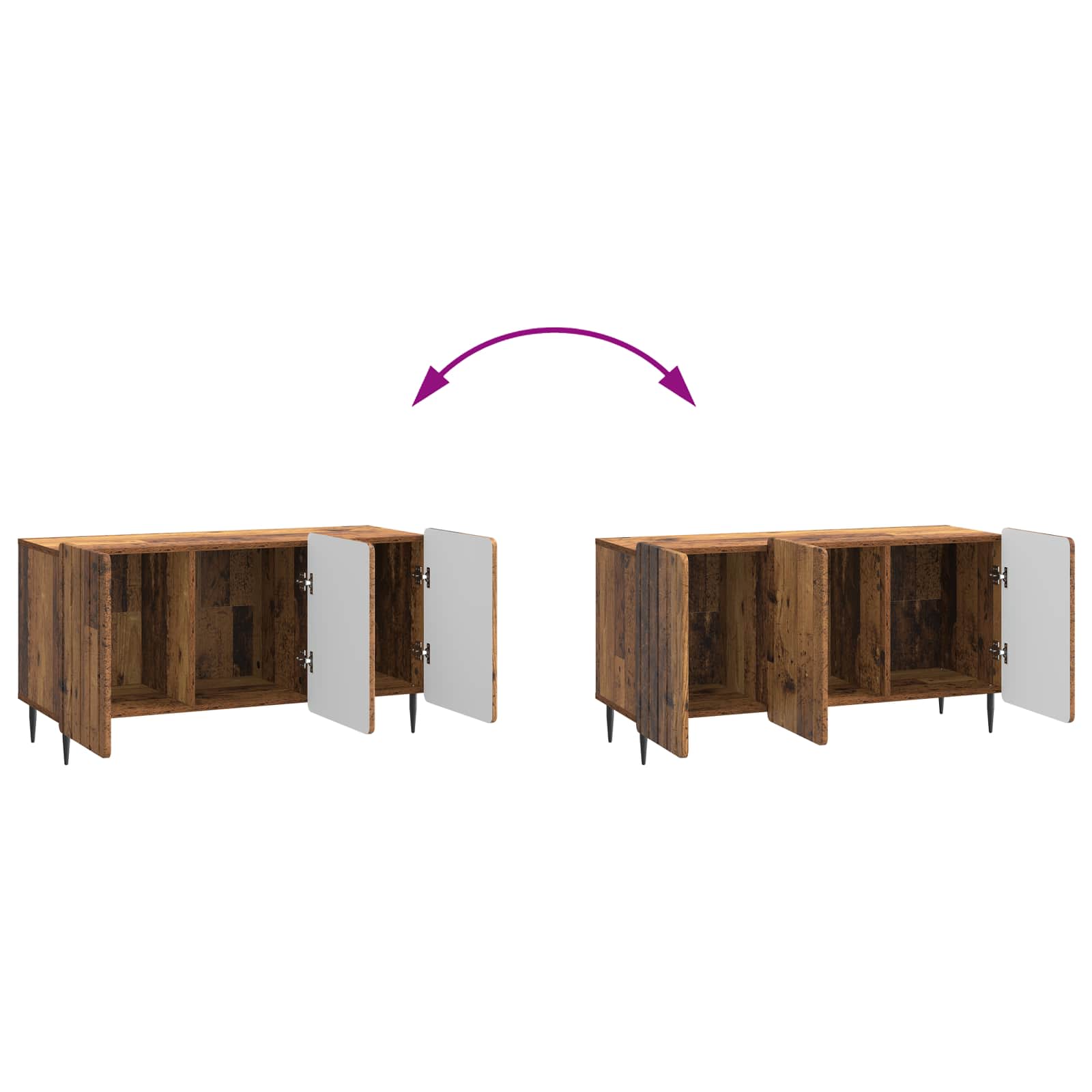 TV ormar Staro drvo 99 x 34,5 x 52 cm Konstruirano drvo