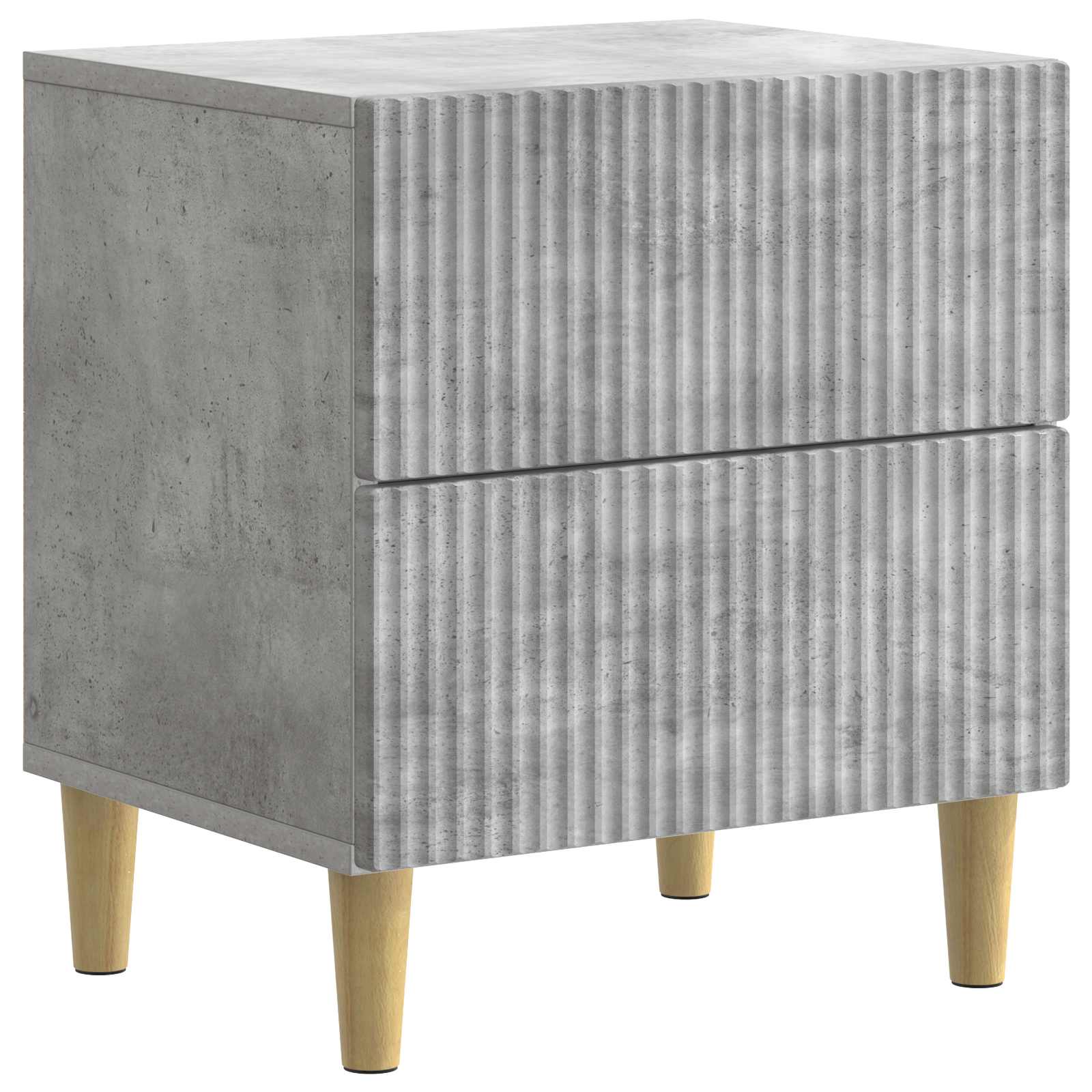 Noćni ormar s ladicama 2 pcs Betonska siva 43 x 34,5 x 48 cm