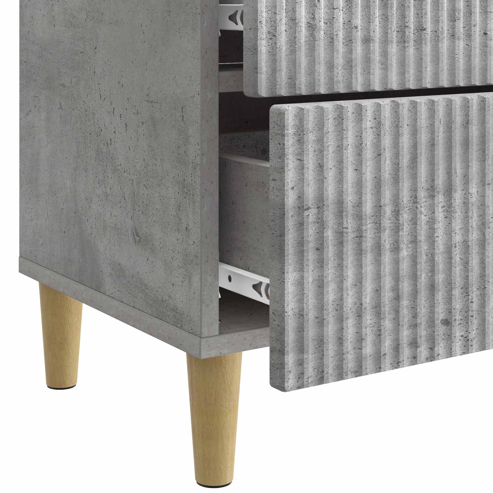 Noćni ormar Betonska siva 62 x 34,5 x 48 cm Konstruirano drvo
