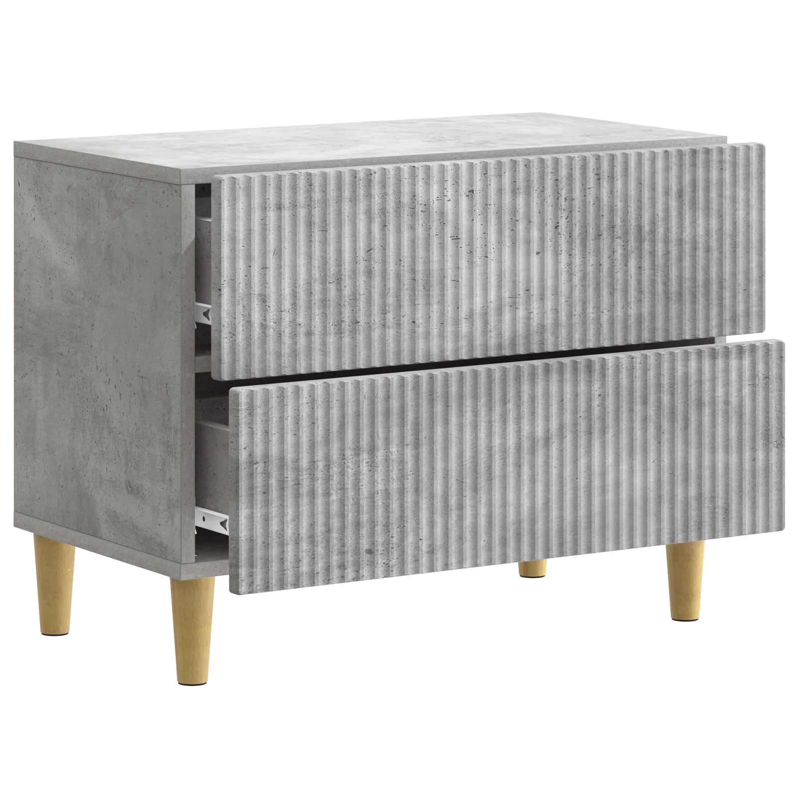 Noćni ormar Betonska siva 62 x 34,5 x 48 cm Konstruirano drvo