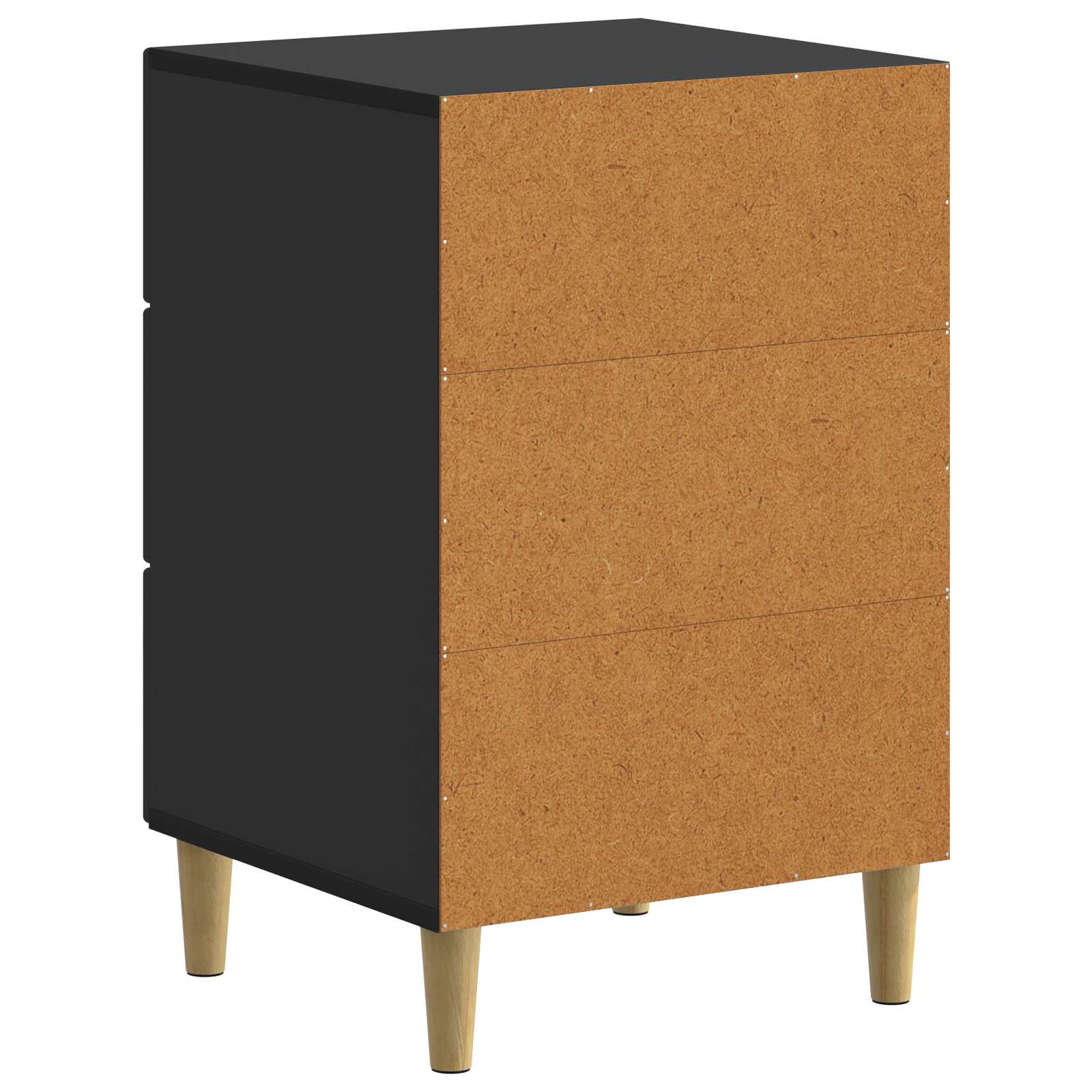 Noćni ormar s ladicama Crna 43 x 41 x 66,5 cm Konstruirano drvo