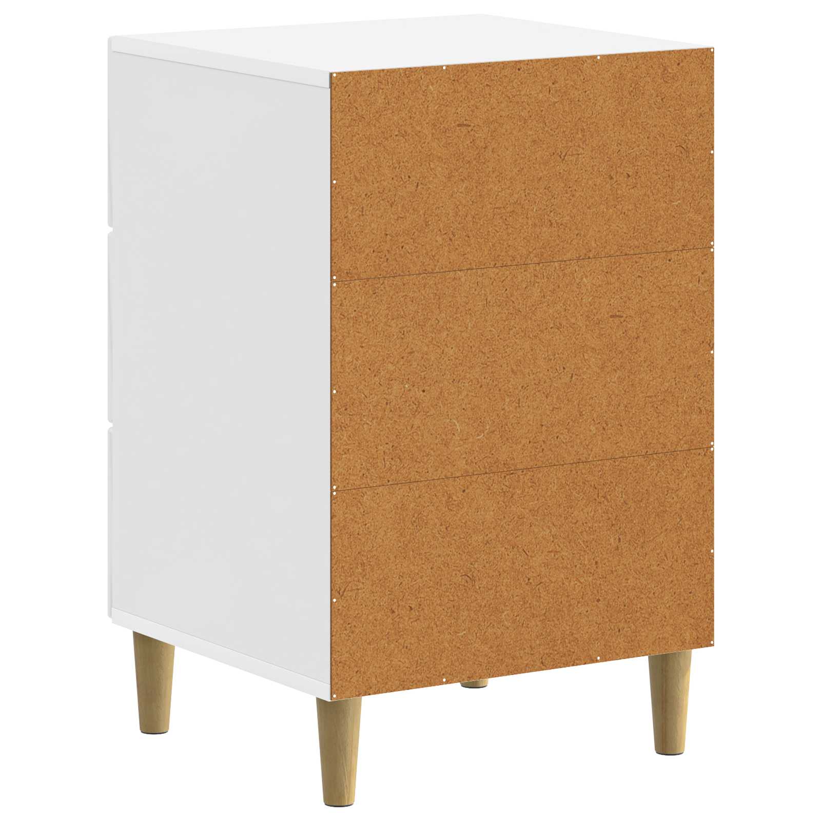 Noćni ormar s ladicama Bijela visokog sjaja 43 x 41 x 66,5 cm