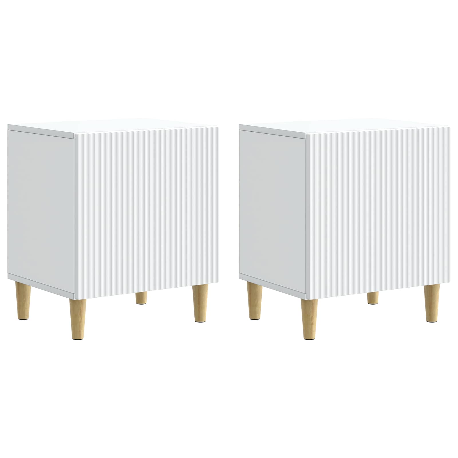 Noćni ormar 2 pcs Bijela 43 x 34,5 x 50 cm Konstruirano drvo