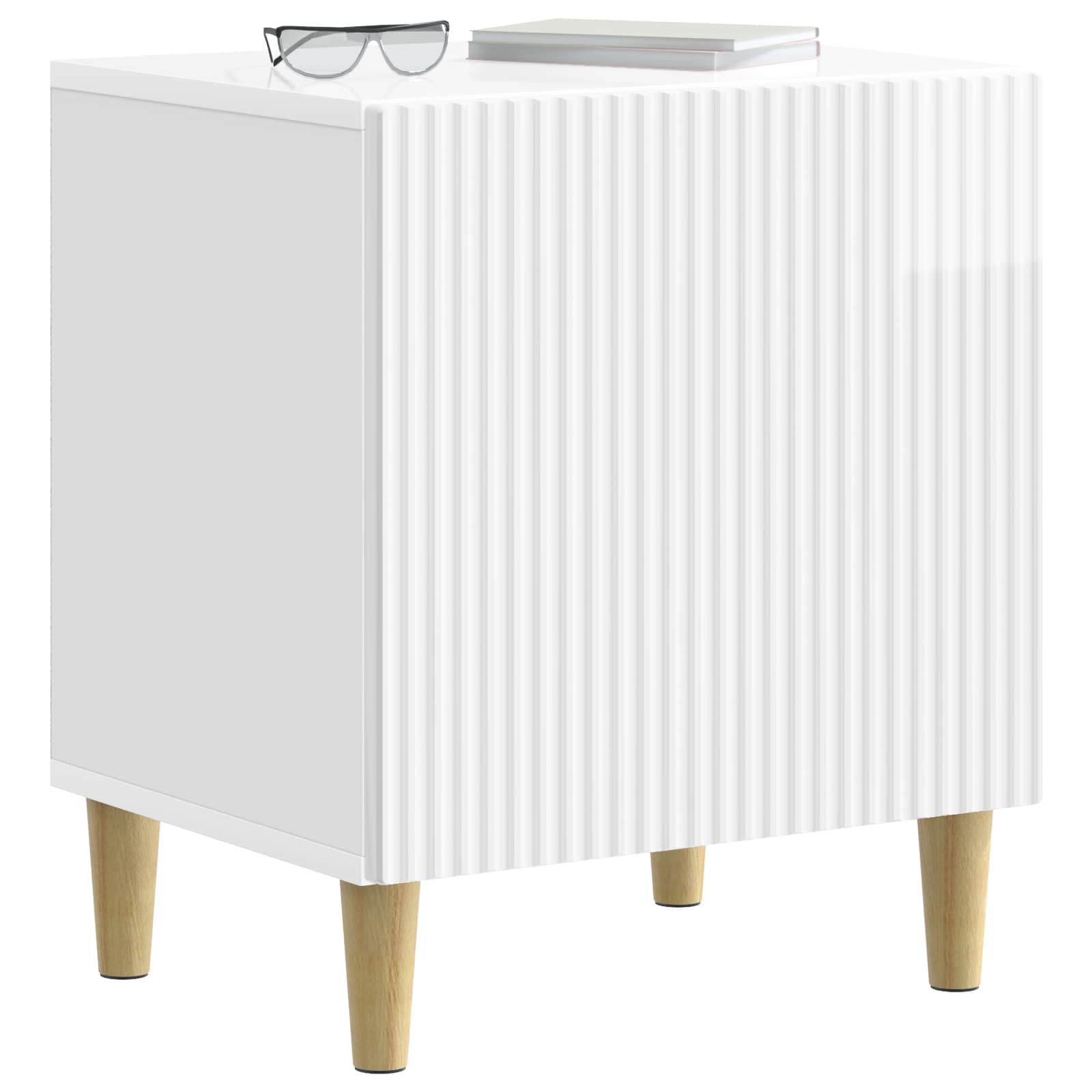 Noćni ormar 2 pcs Bijela visokog sjaja 43 x 34,5 x 50 cm