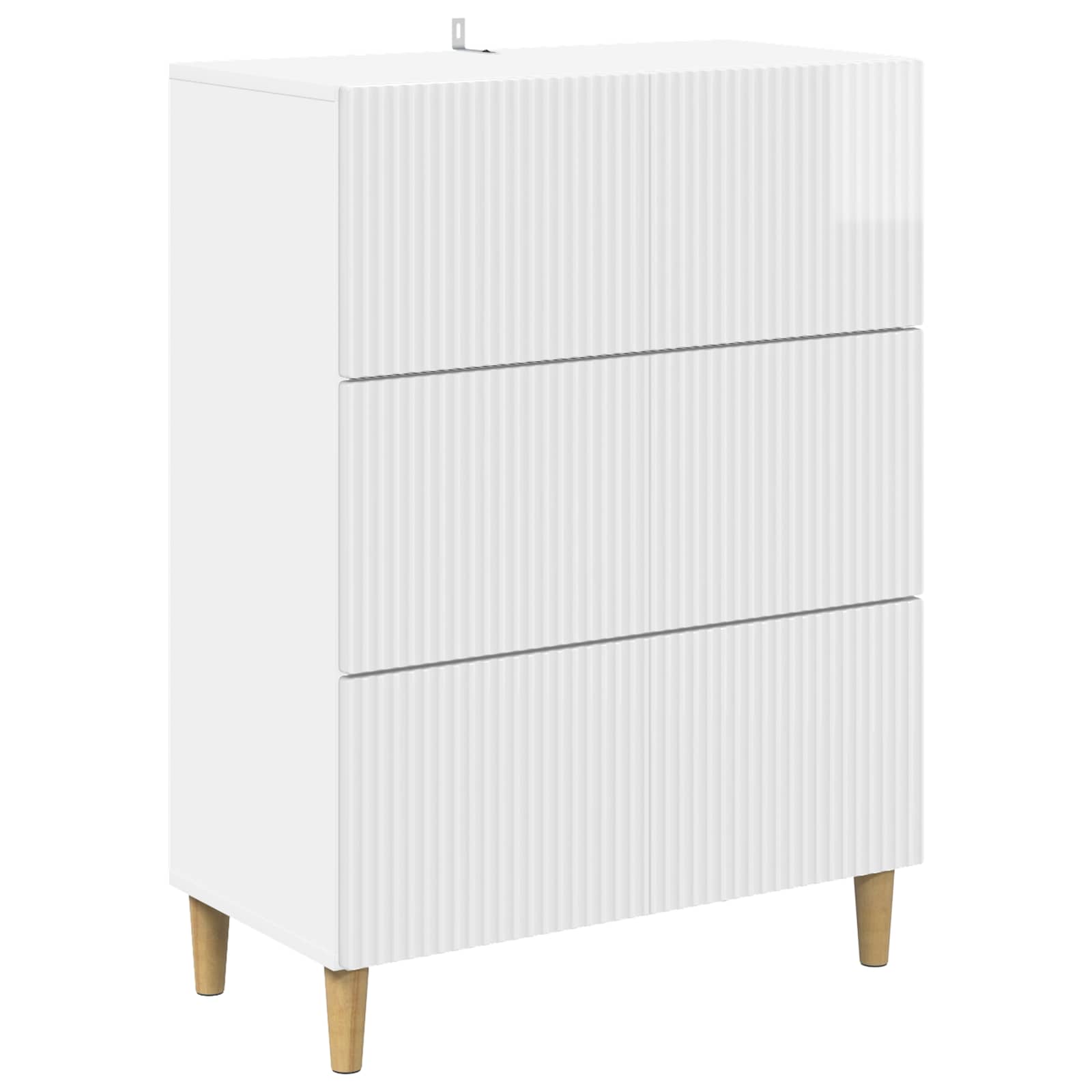 Ormar s ladicama Bijela visokog sjaja 66 x 34,5 x 90 cm