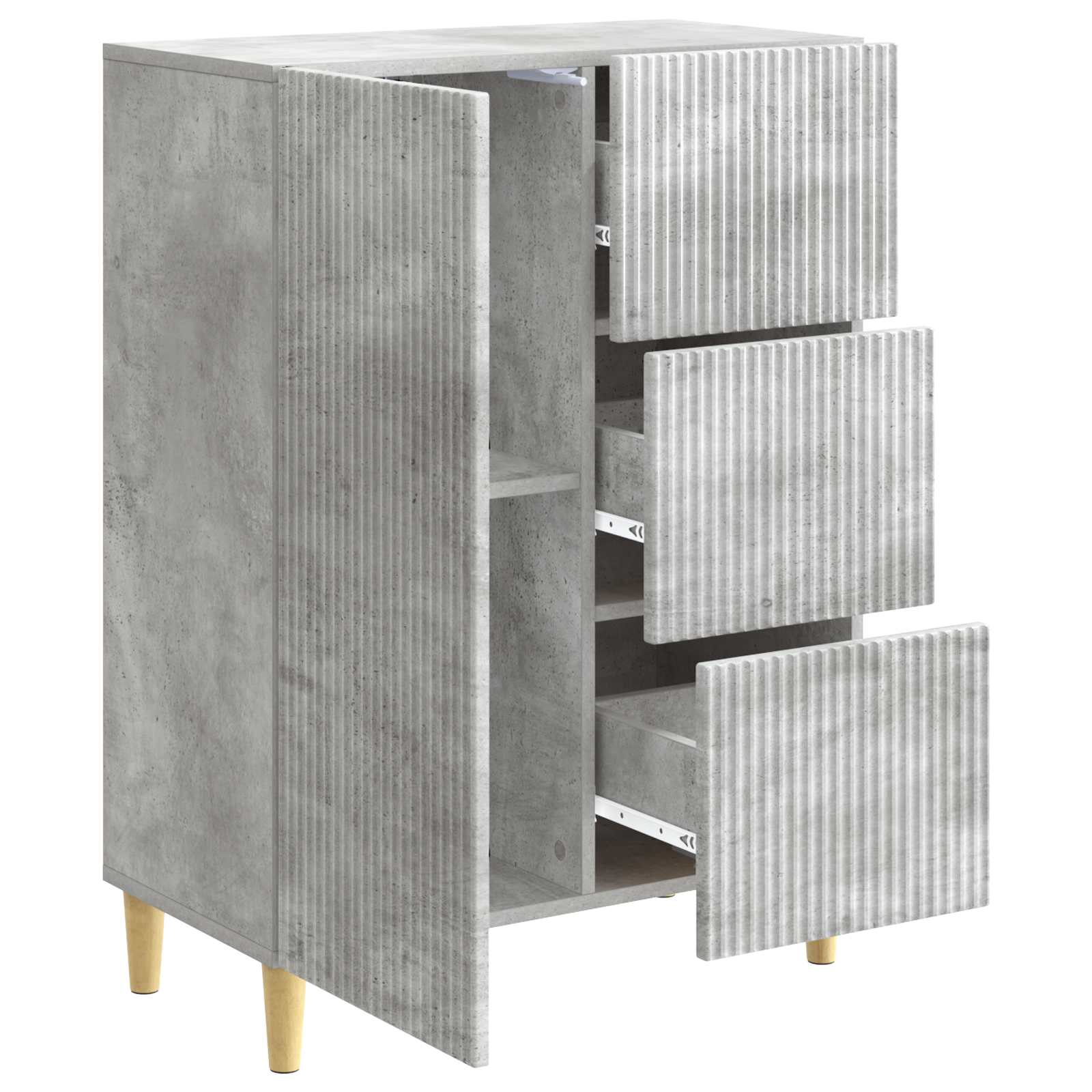 Kreveta Betonska siva 66 x 34,5 x 90 cm Konstruirano drvo