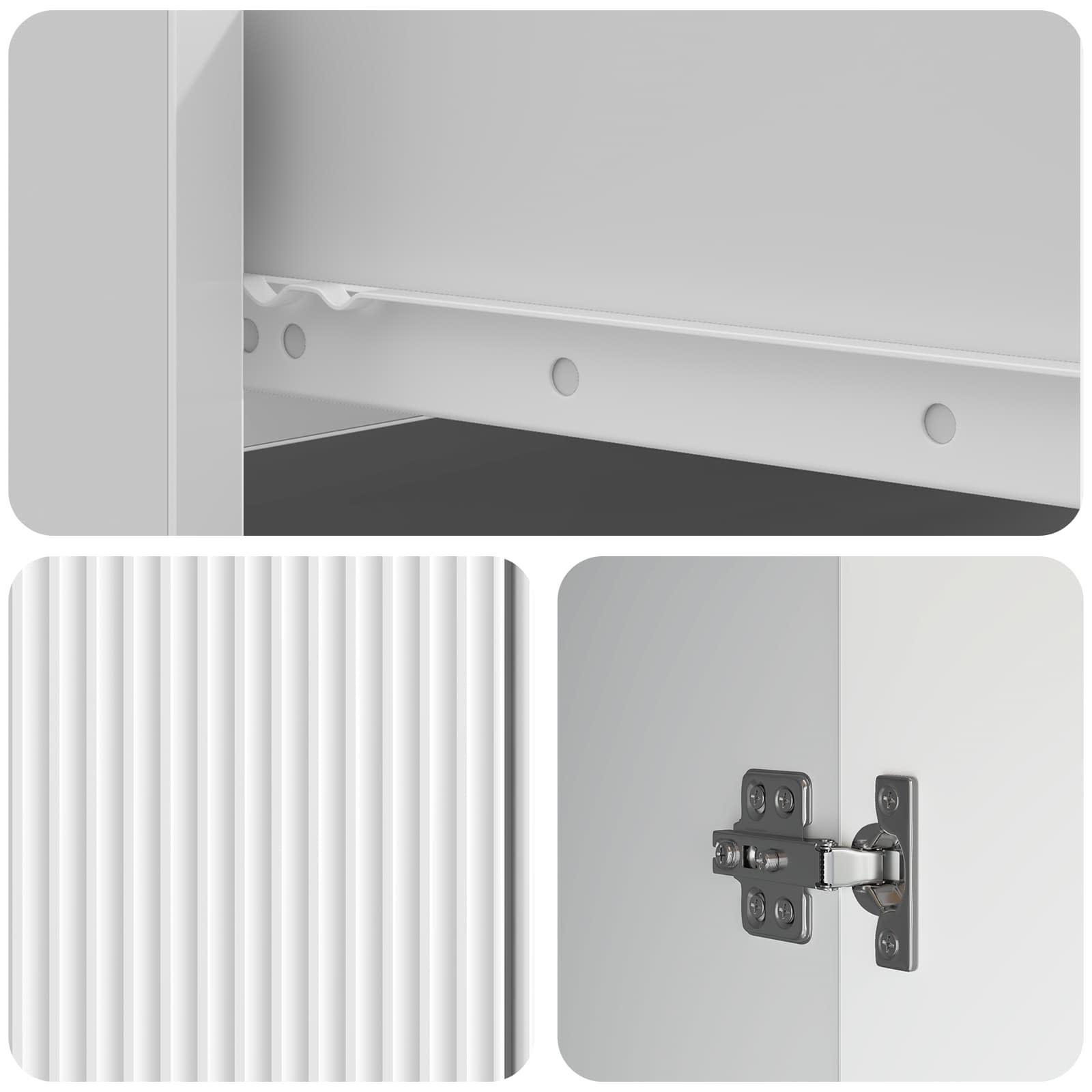 Kreveta s ladicama Bijela visokog sjaja 66 x 34,5 x 90 cm