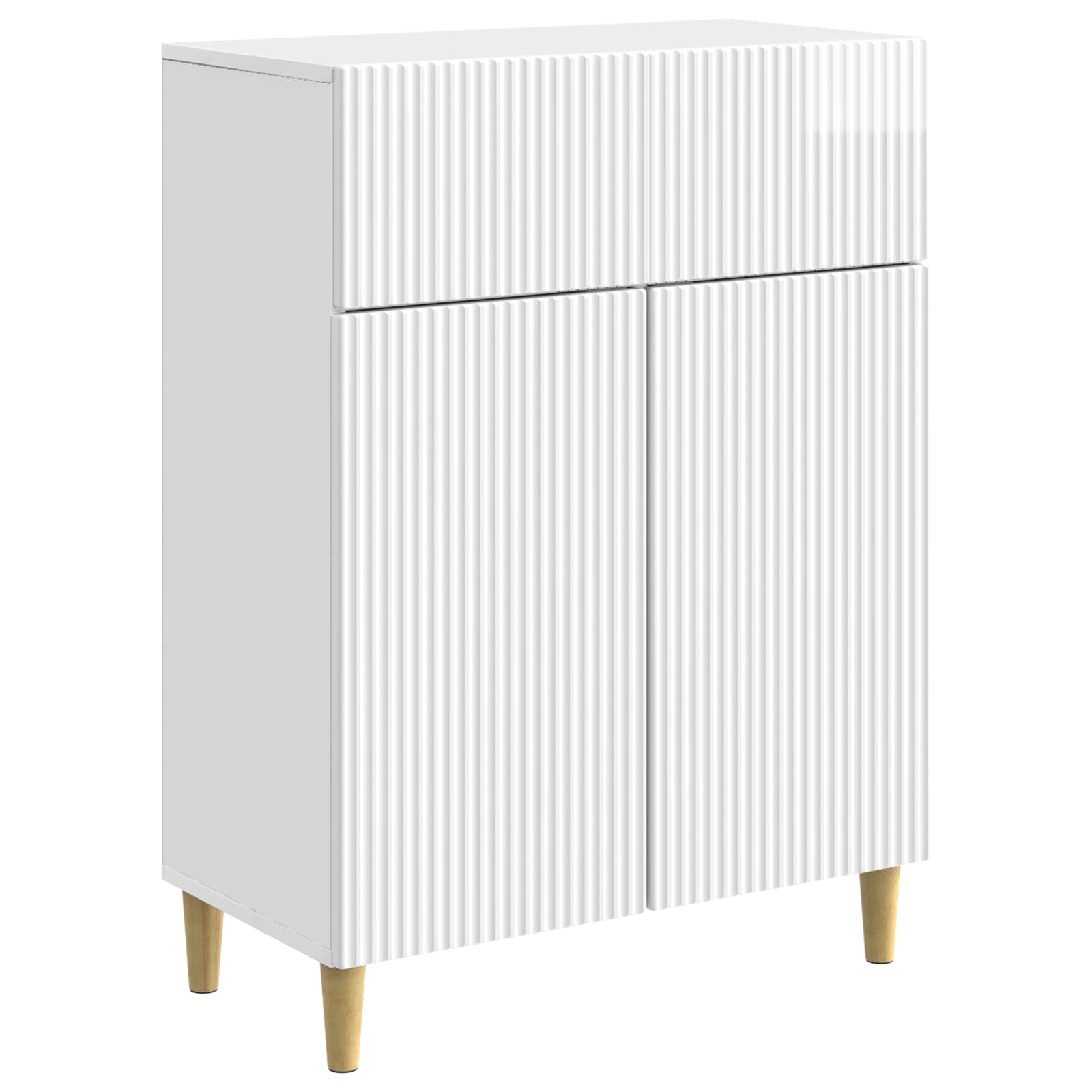 Kreveta s ladicama Bijela visokog sjaja 66 x 34,5 x 90 cm