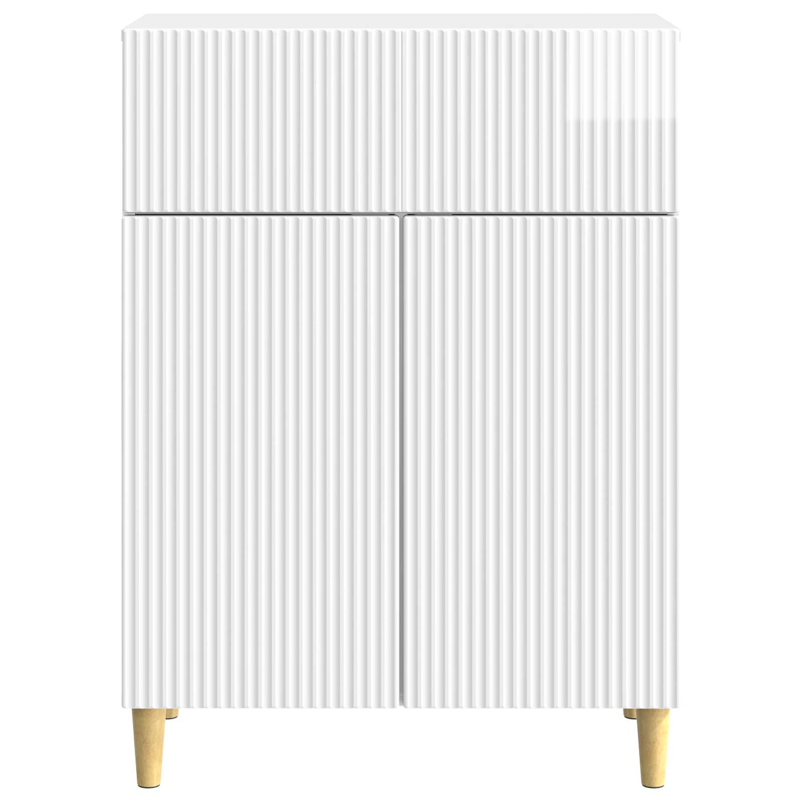 Kreveta s ladicama Bijela visokog sjaja 66 x 34,5 x 90 cm