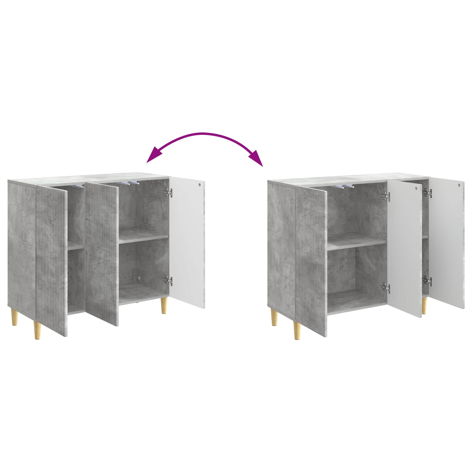 Kreveta Betonska siva 89 x 34,5 x 80 cm Konstruirano drvo