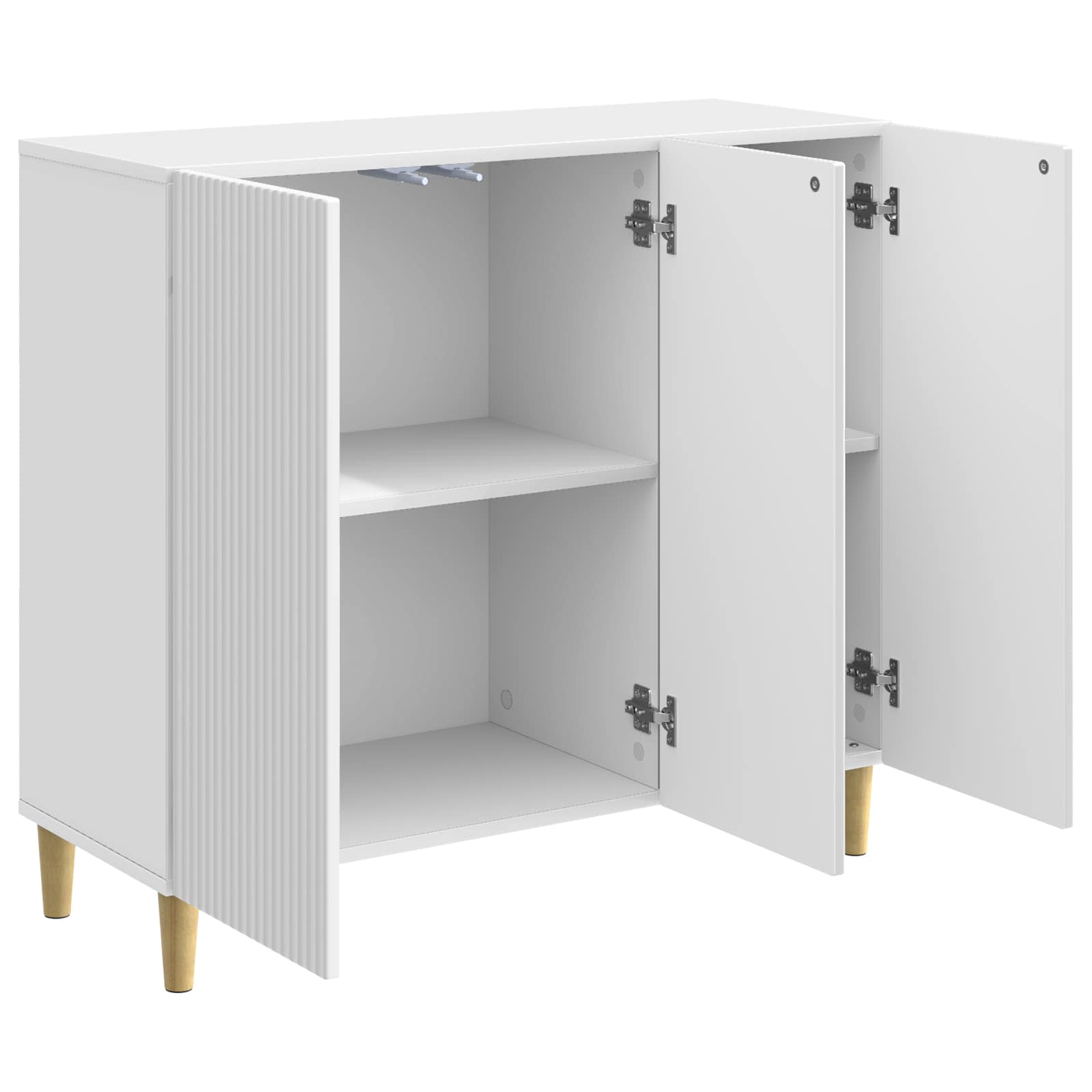 Kreveta Bijela visokog sjaja 89 x 34,5 x 80 cm