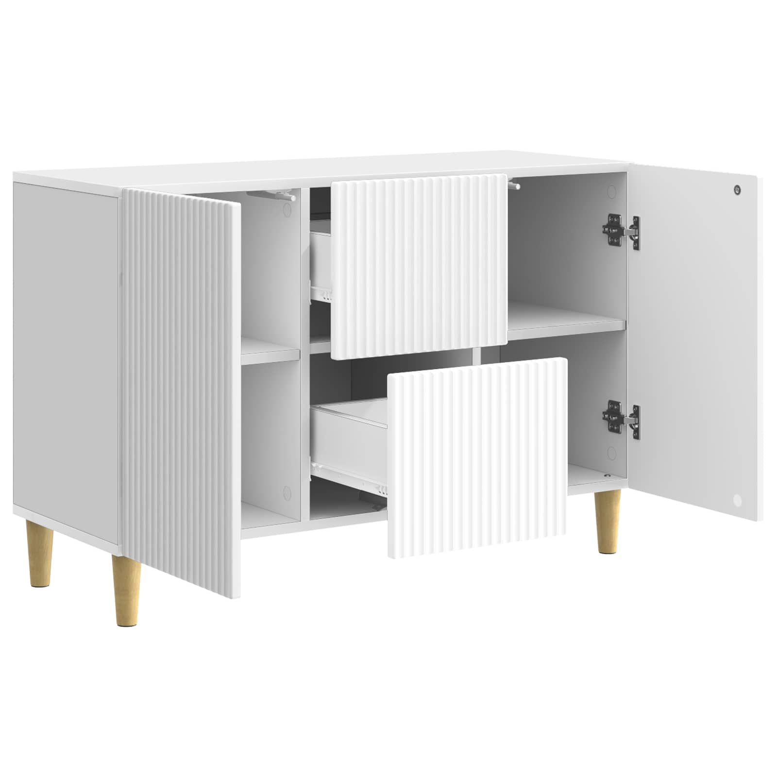 Kreveta s ladicama Bijela visokog sjaja 89 x 34,5 x 60 cm