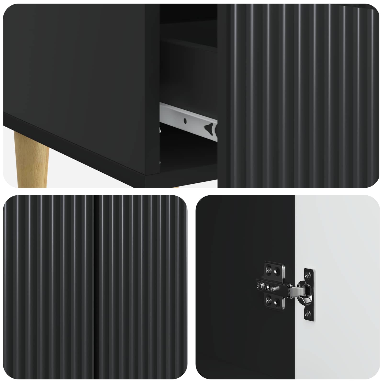 Kreveta s ladicama Crna 66 x 34,5 x 95 cm Konstruirano drvo